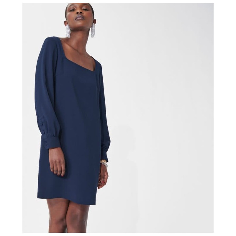 Robe Ruffa Bleue