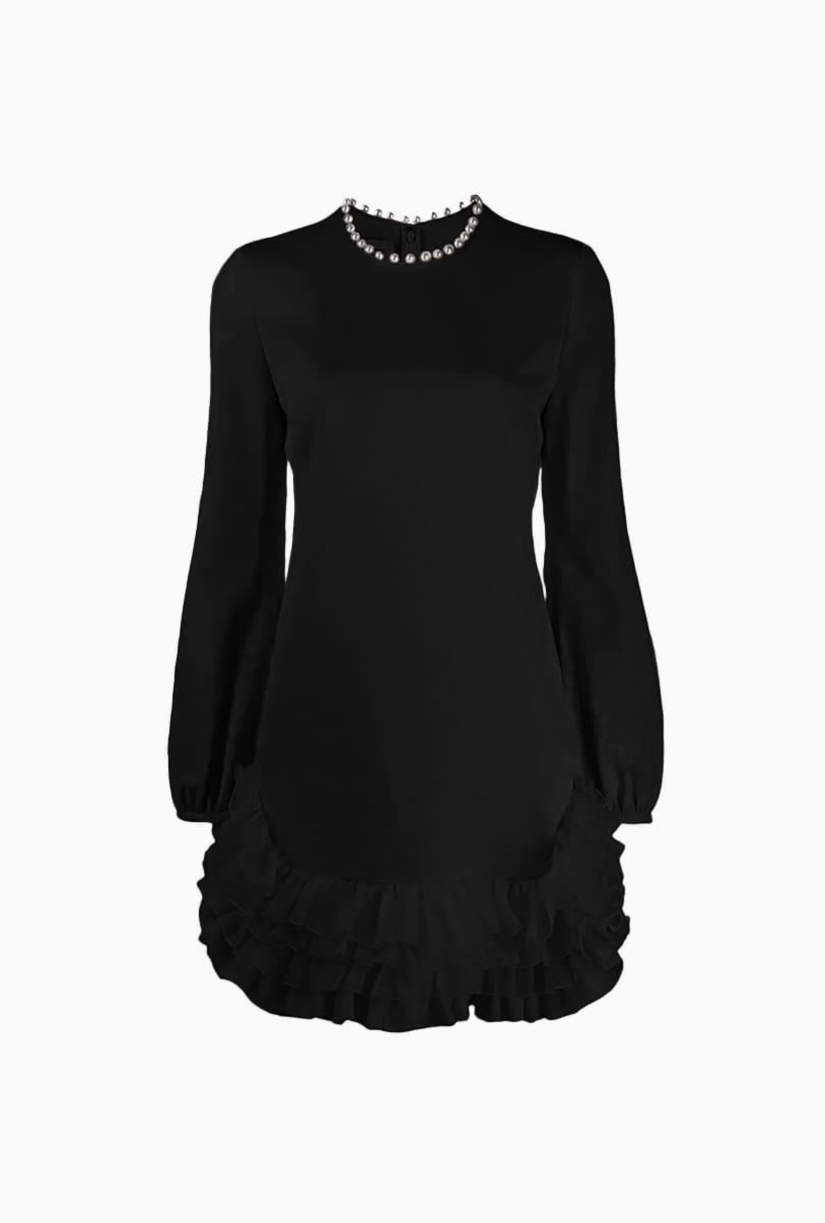 Robe Noire à Volants