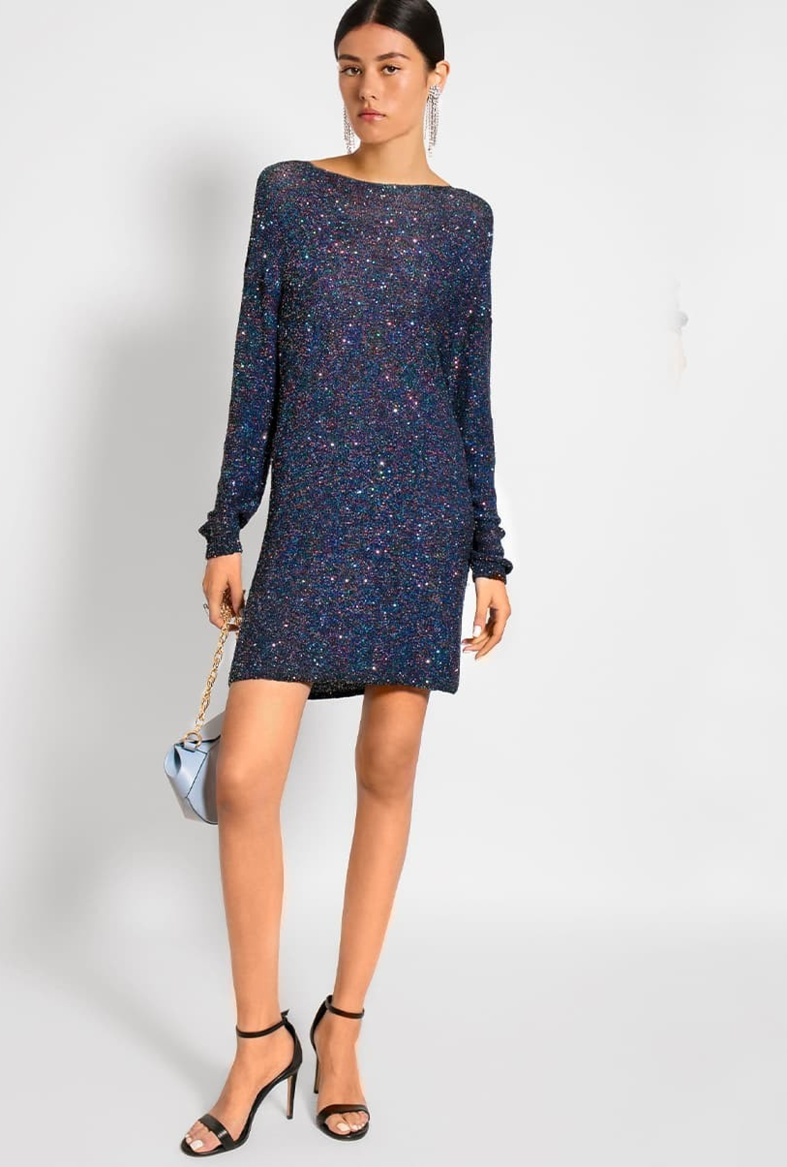 Robe Blue Sequins