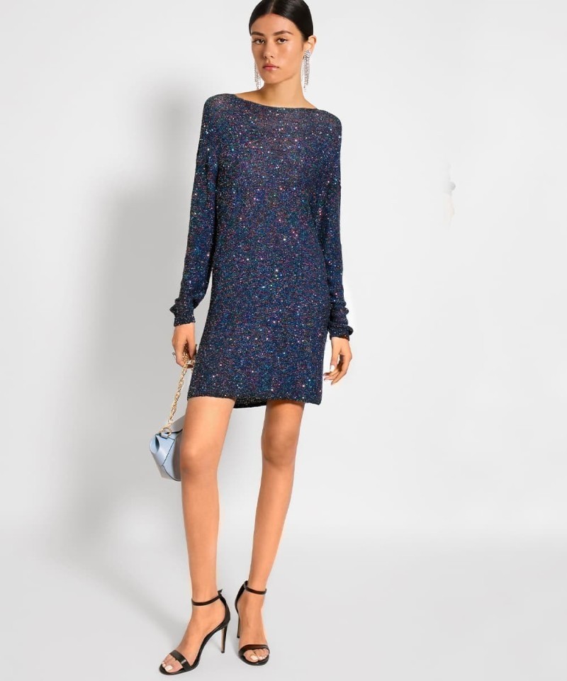 Robe Blue Sequins