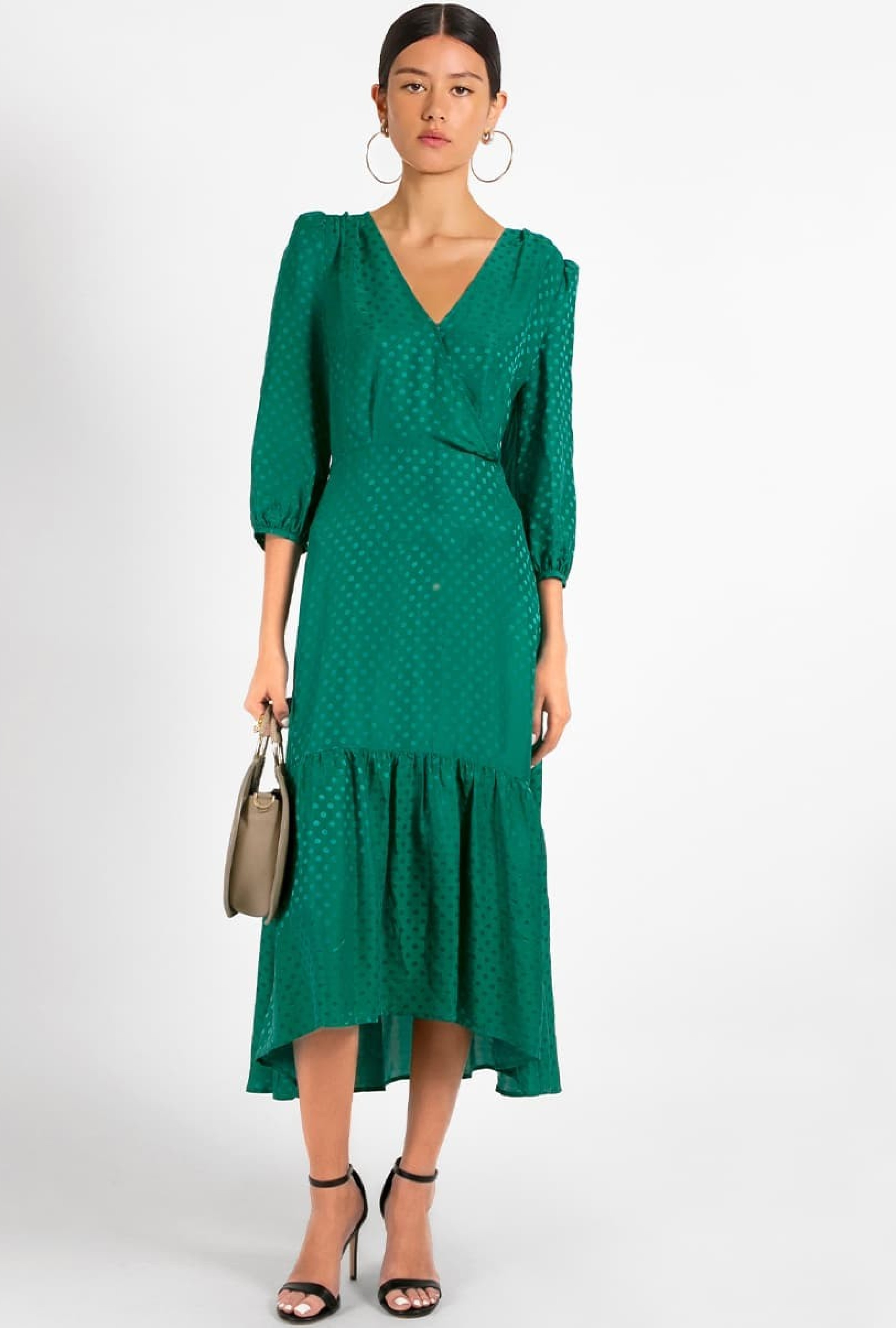 Robe À Pois Vert