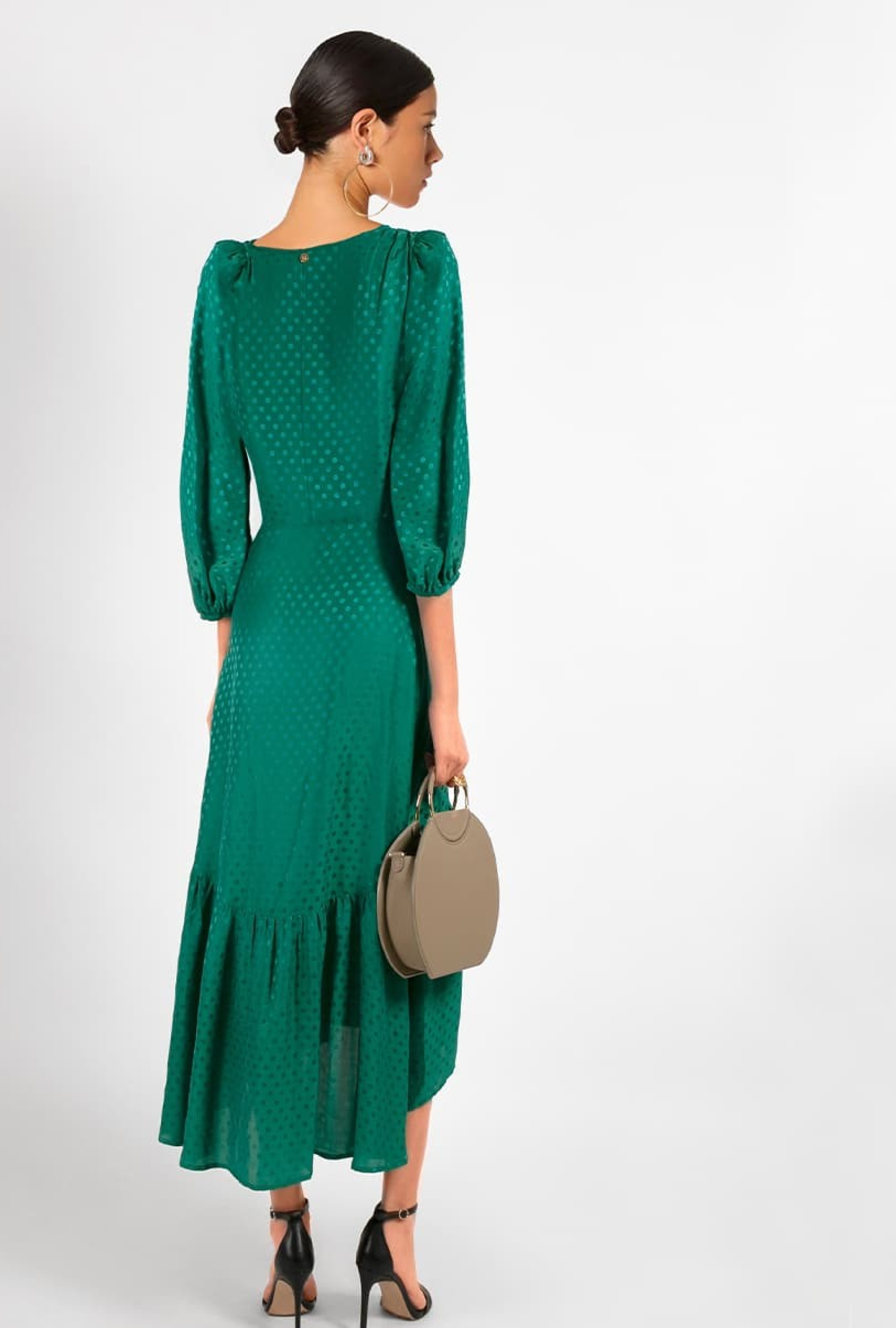 Robe À Pois Vert