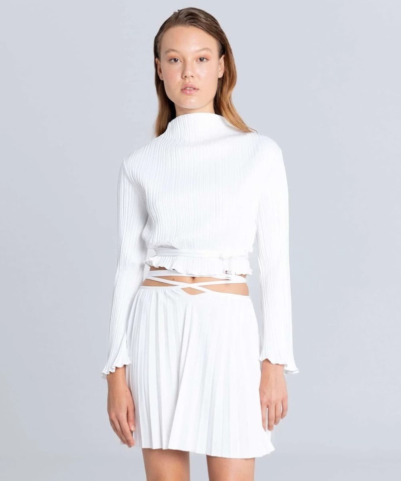 Top Esthe Pleated Cropped