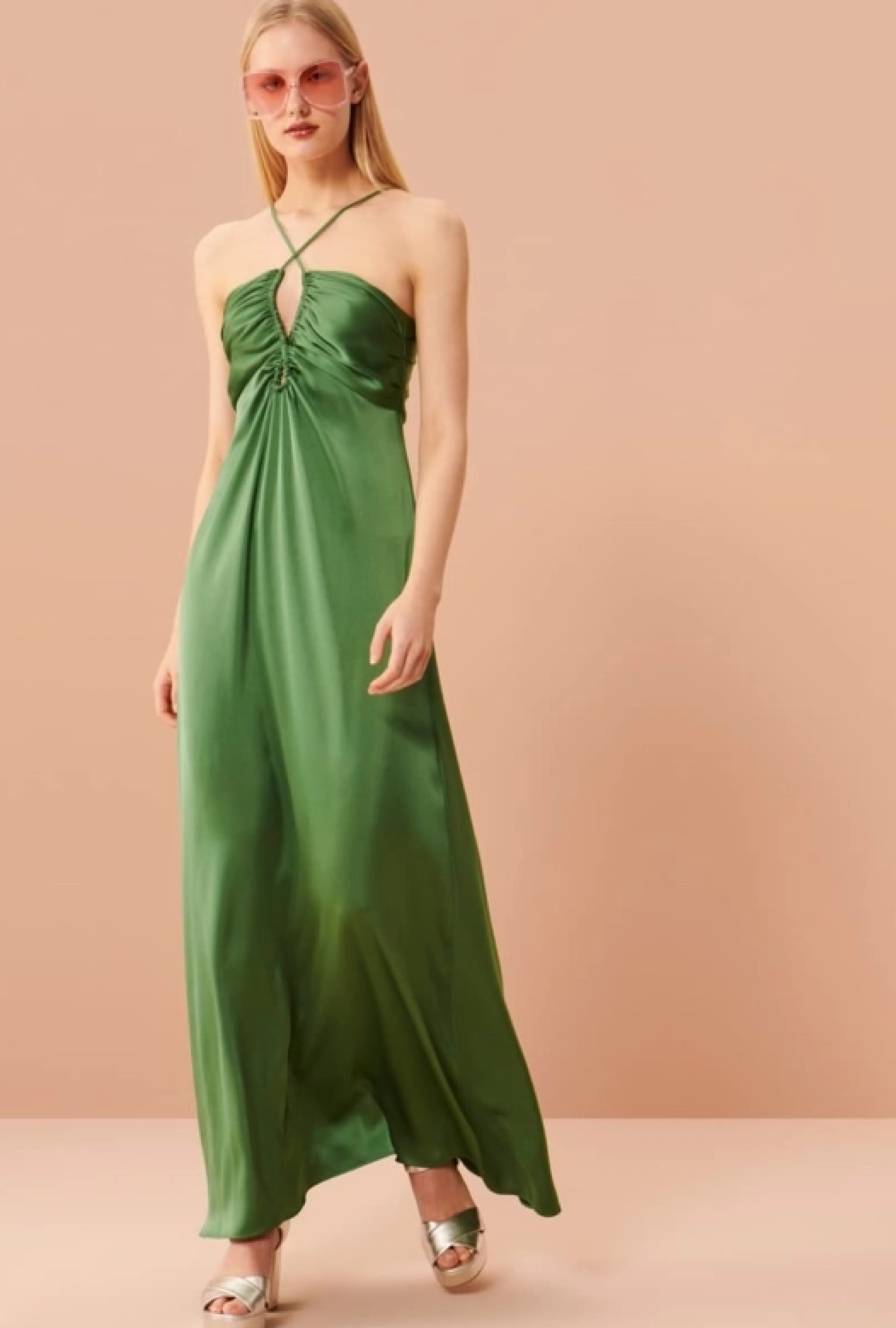 Robe Rosalia Verte-Exclusivité web