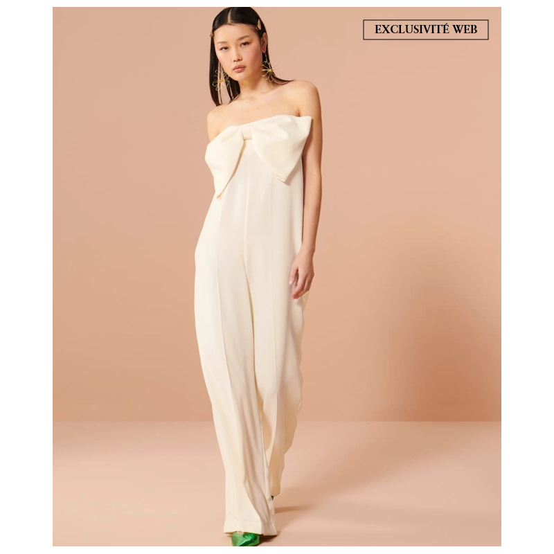 Combinaison Tara Jarmon Cœur Écru-Exclusivité web