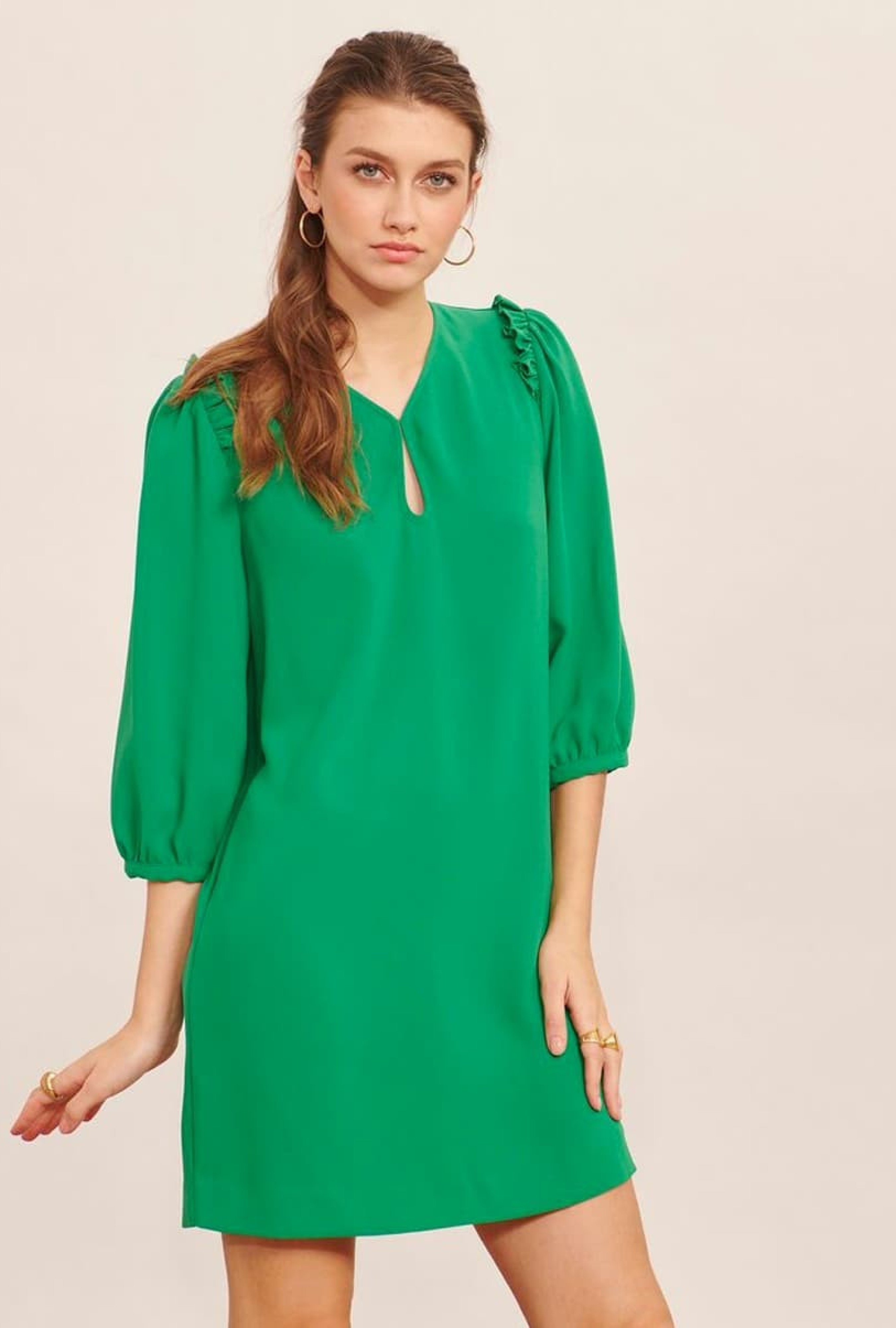 Robe Ruffa Émeraude