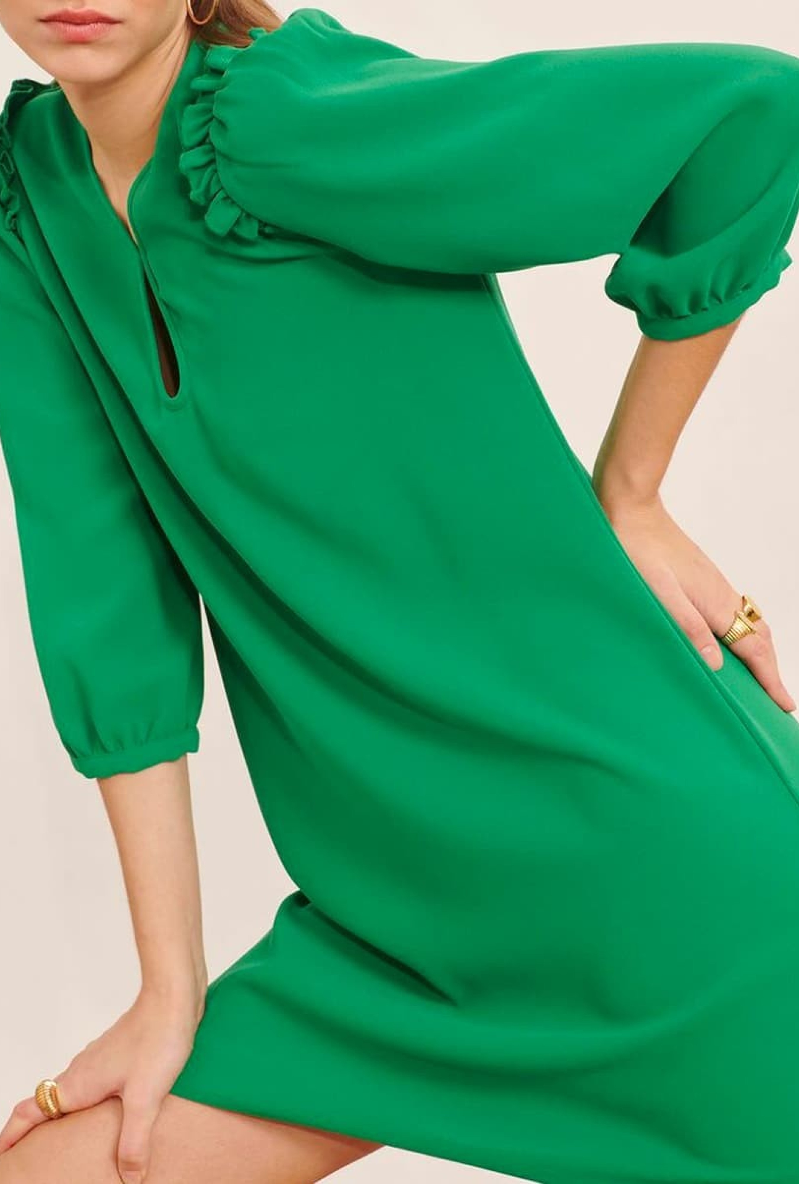 Robe Ruffa Émeraude