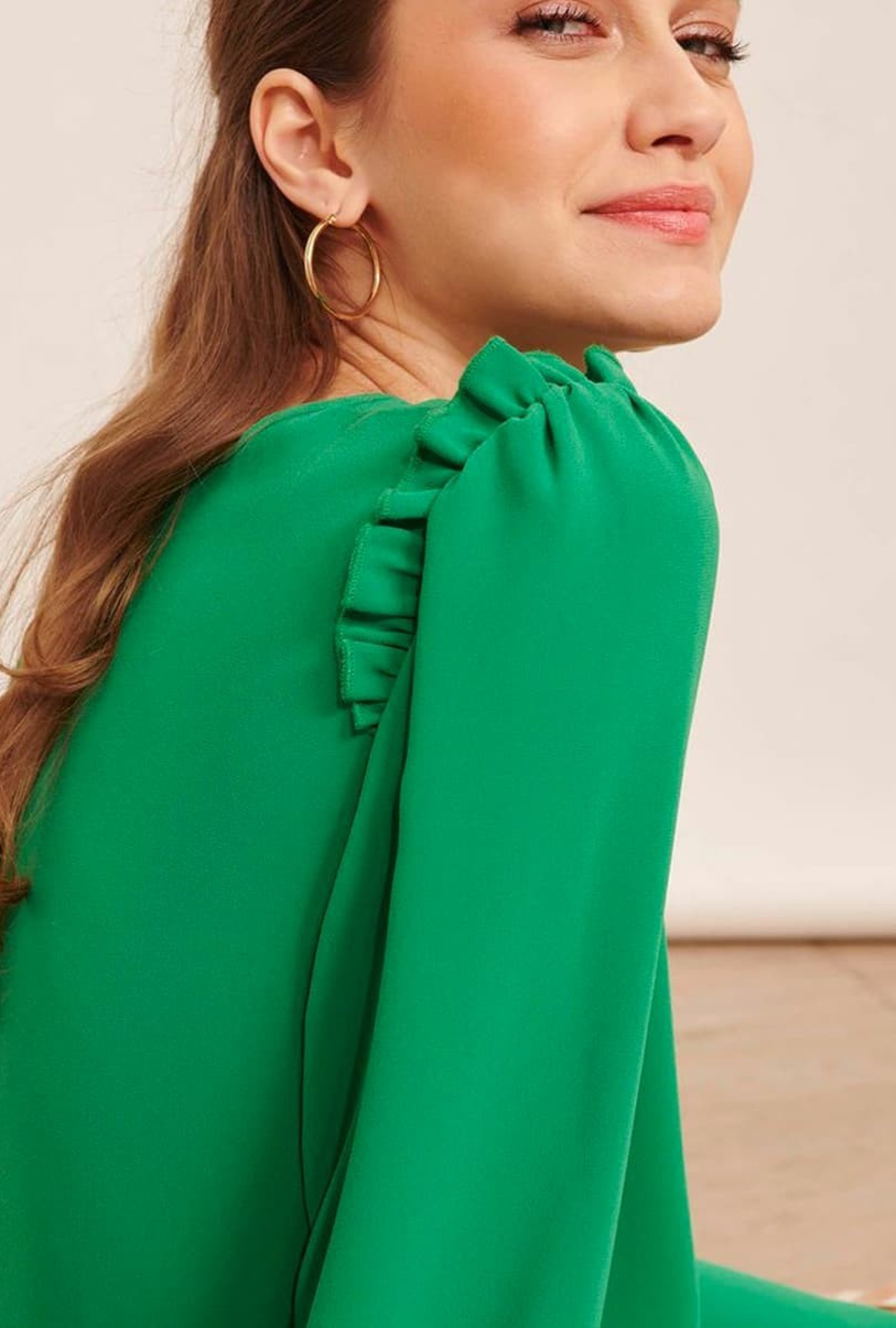 Robe Ruffa Émeraude