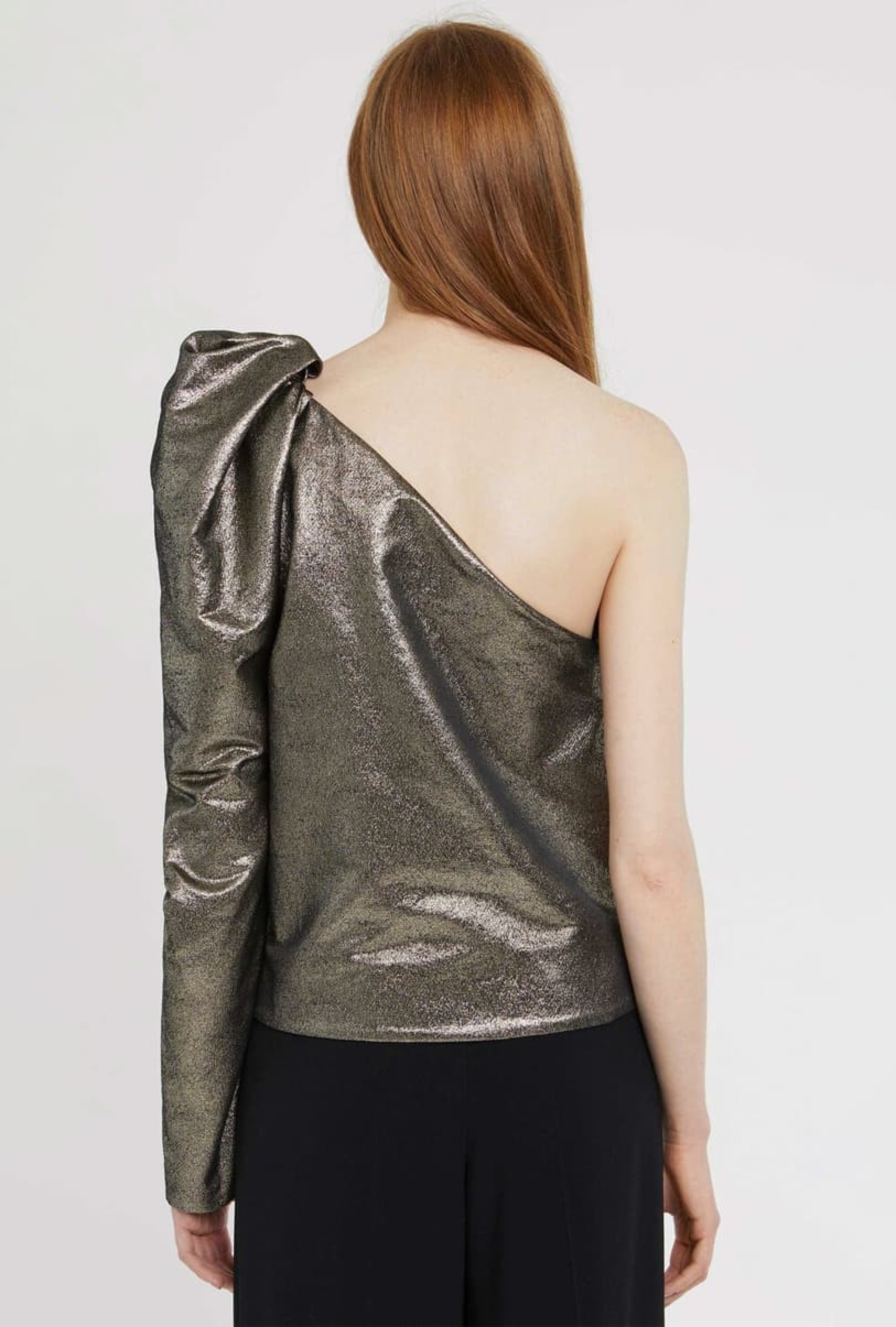 Top One Shoulder Lamé