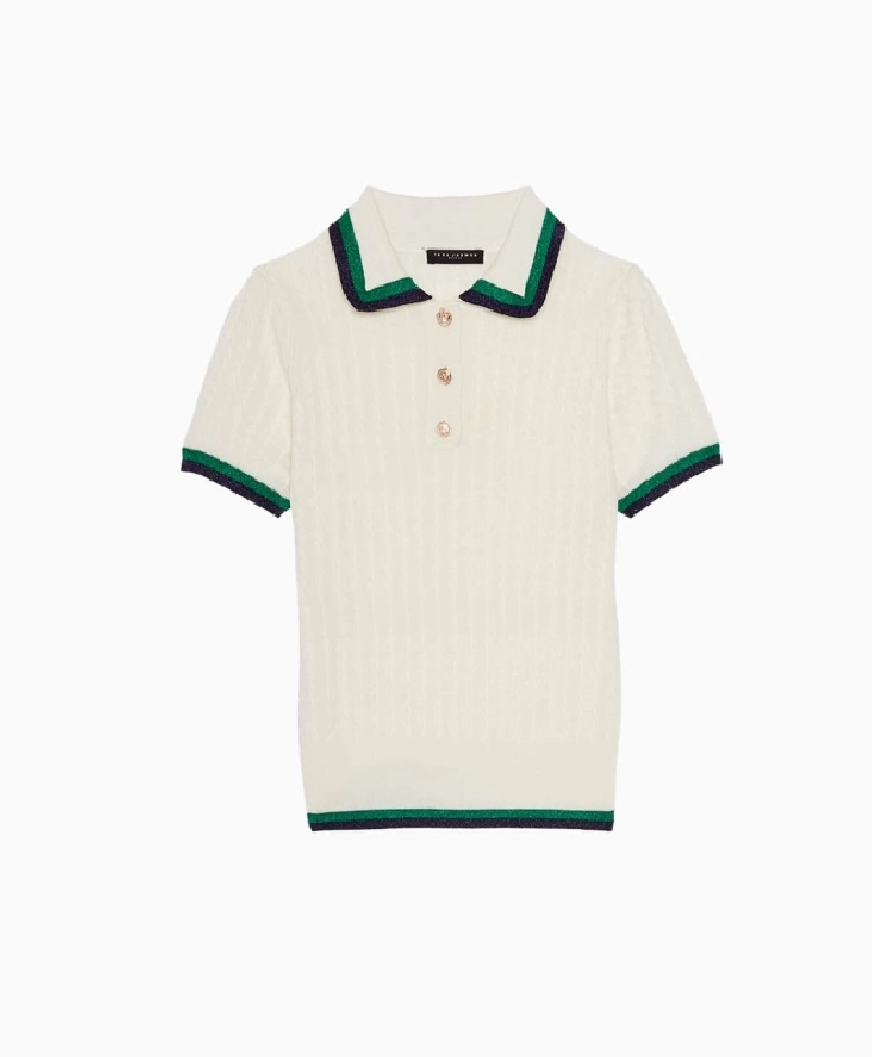 Pull Tara Jarmon Preppy Ecru