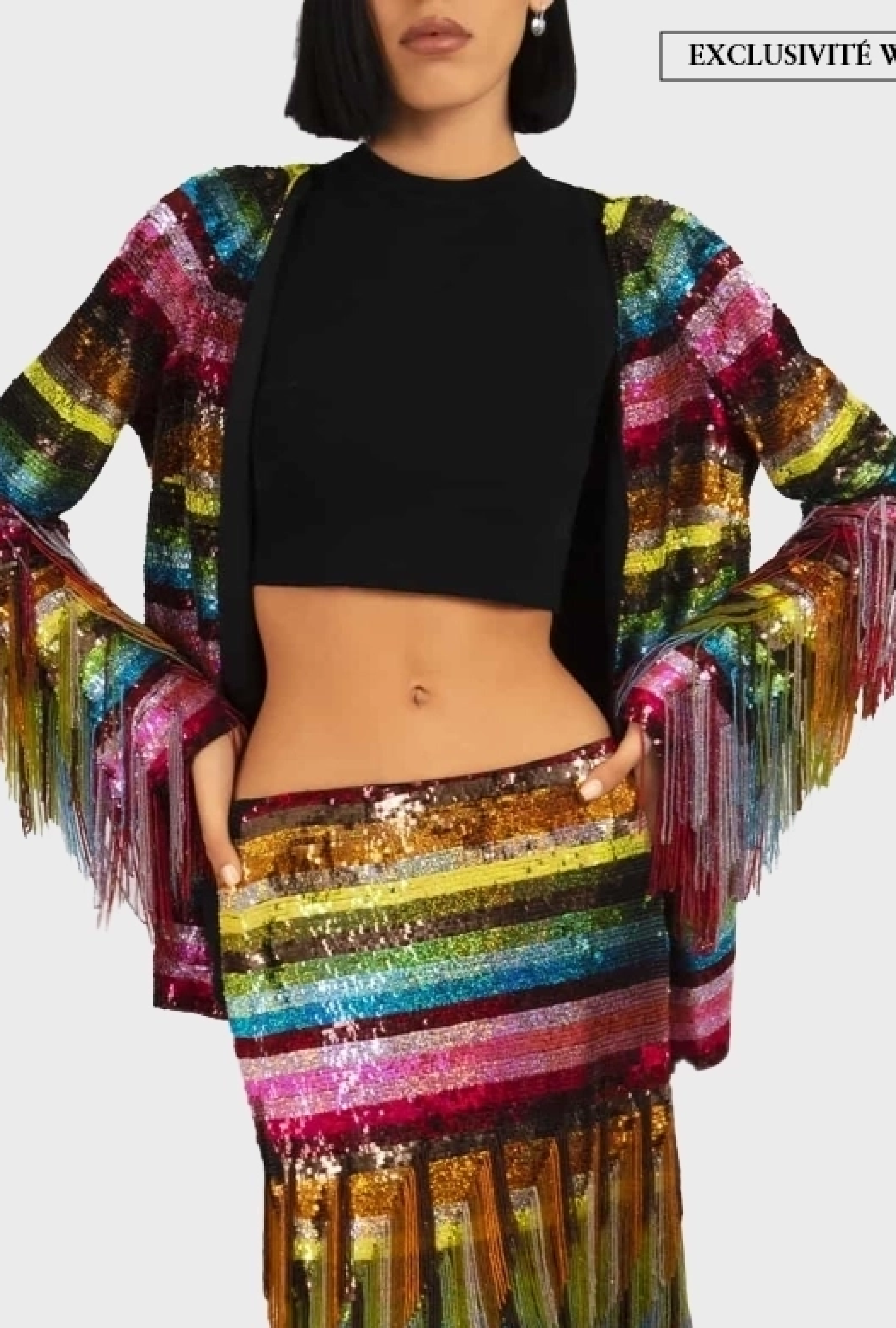 Veste Sequins Multicolore