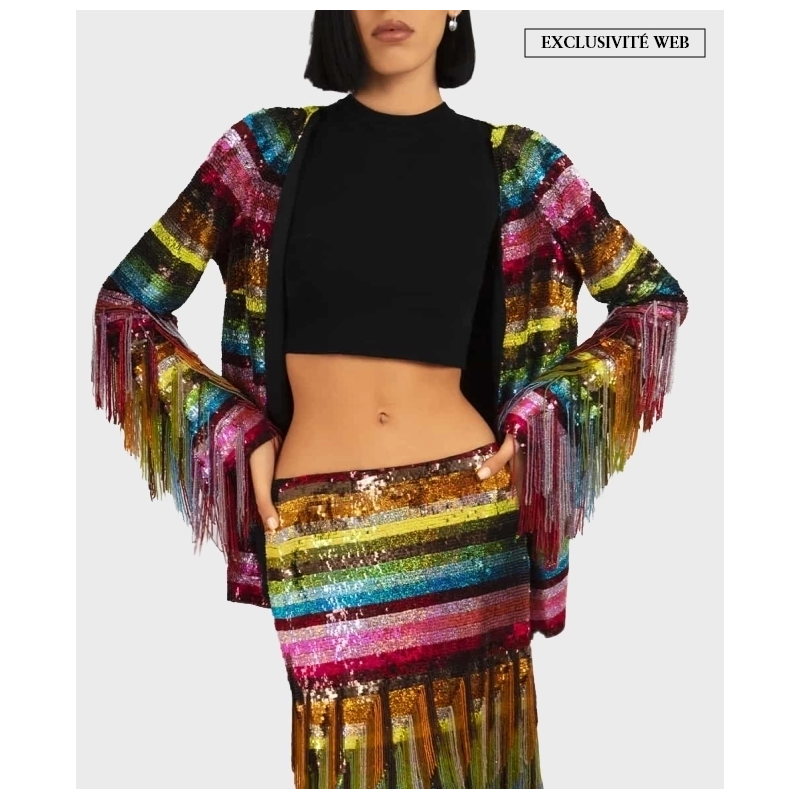 Veste Sequins Multicolore