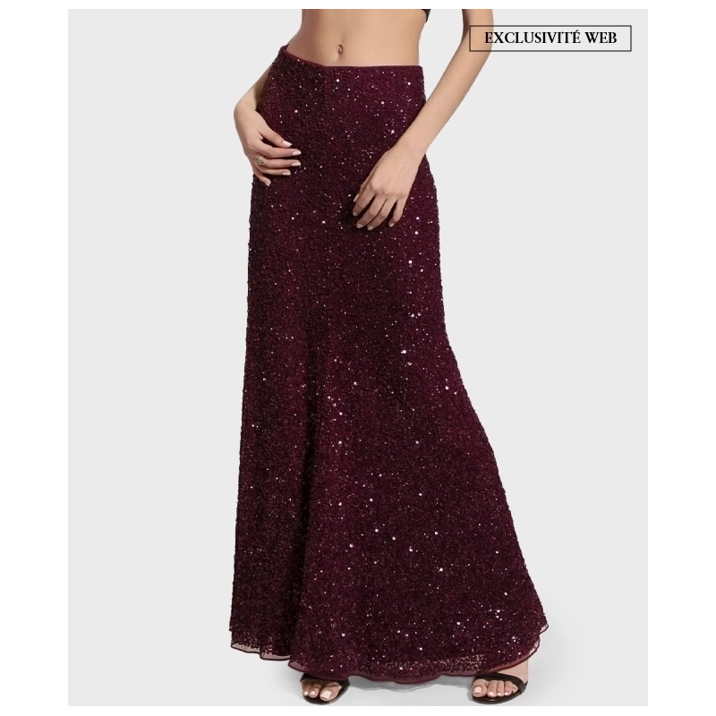 Jupe Burgundy Sequins