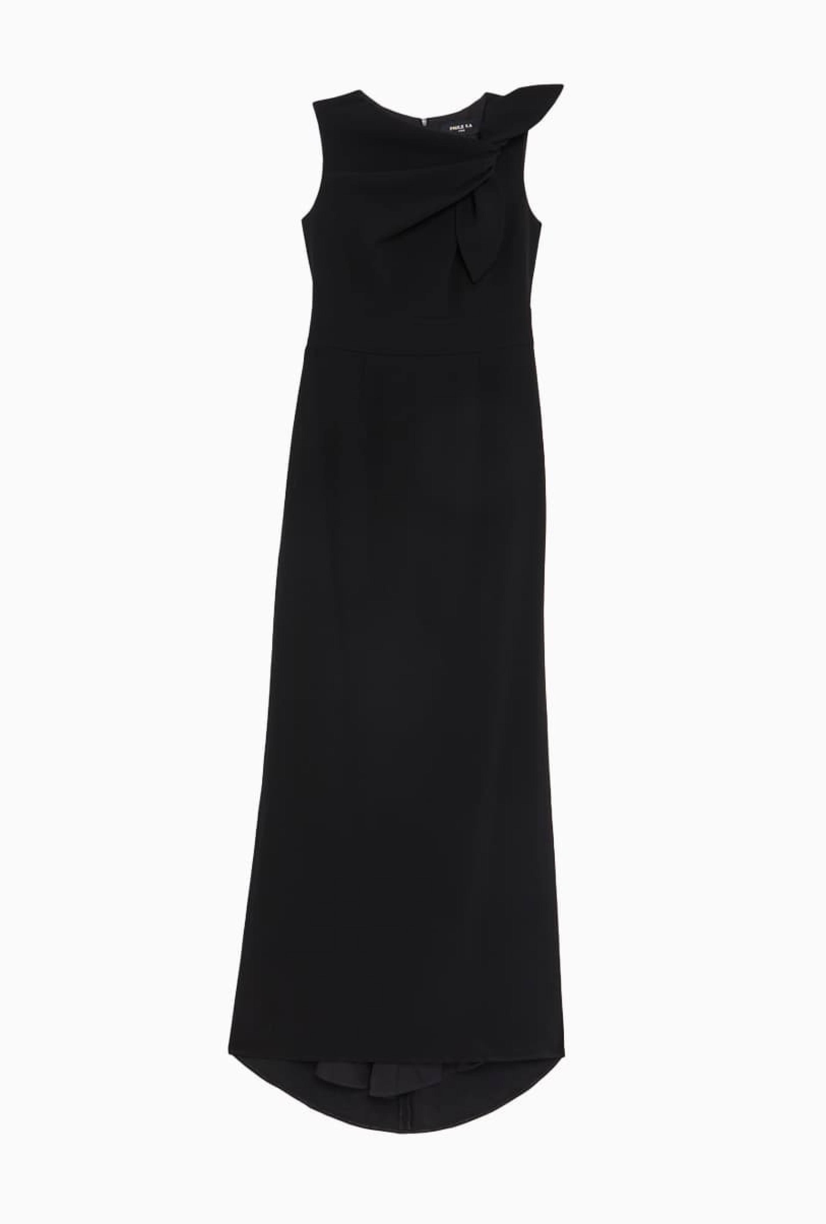 Robe Crêpe Envers Satin Noire