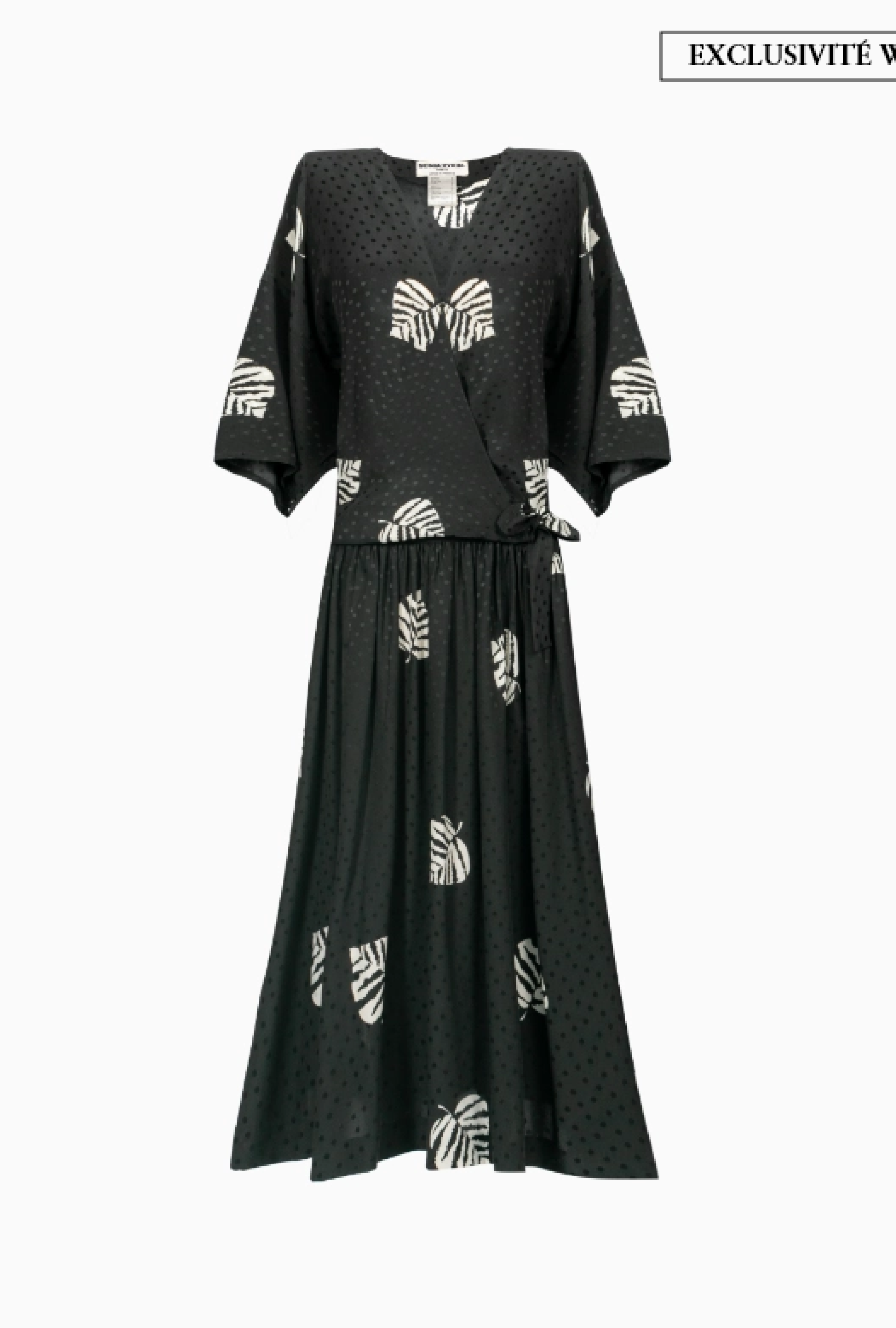 Robe Black Tropical