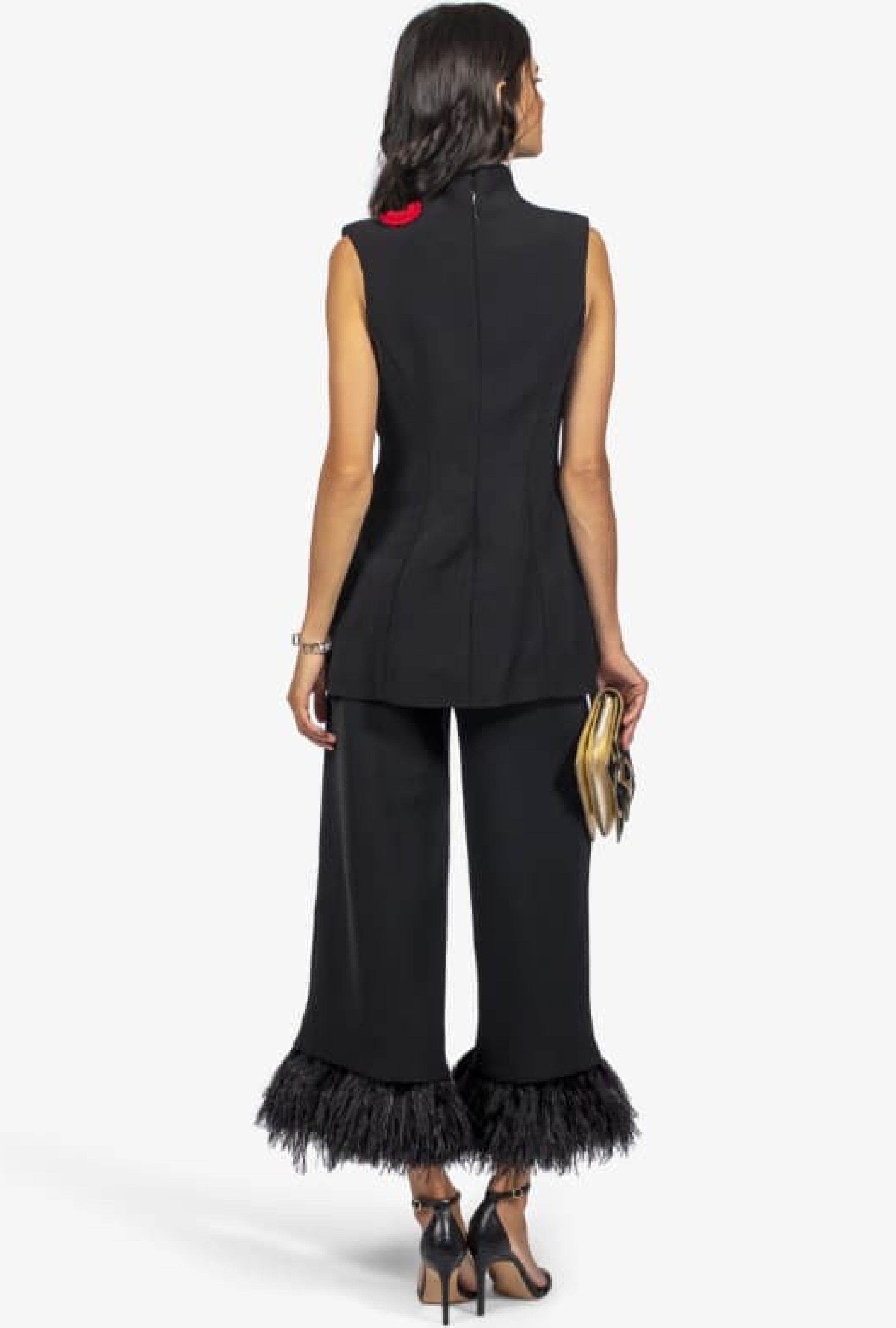 Pantalon Feather Trim