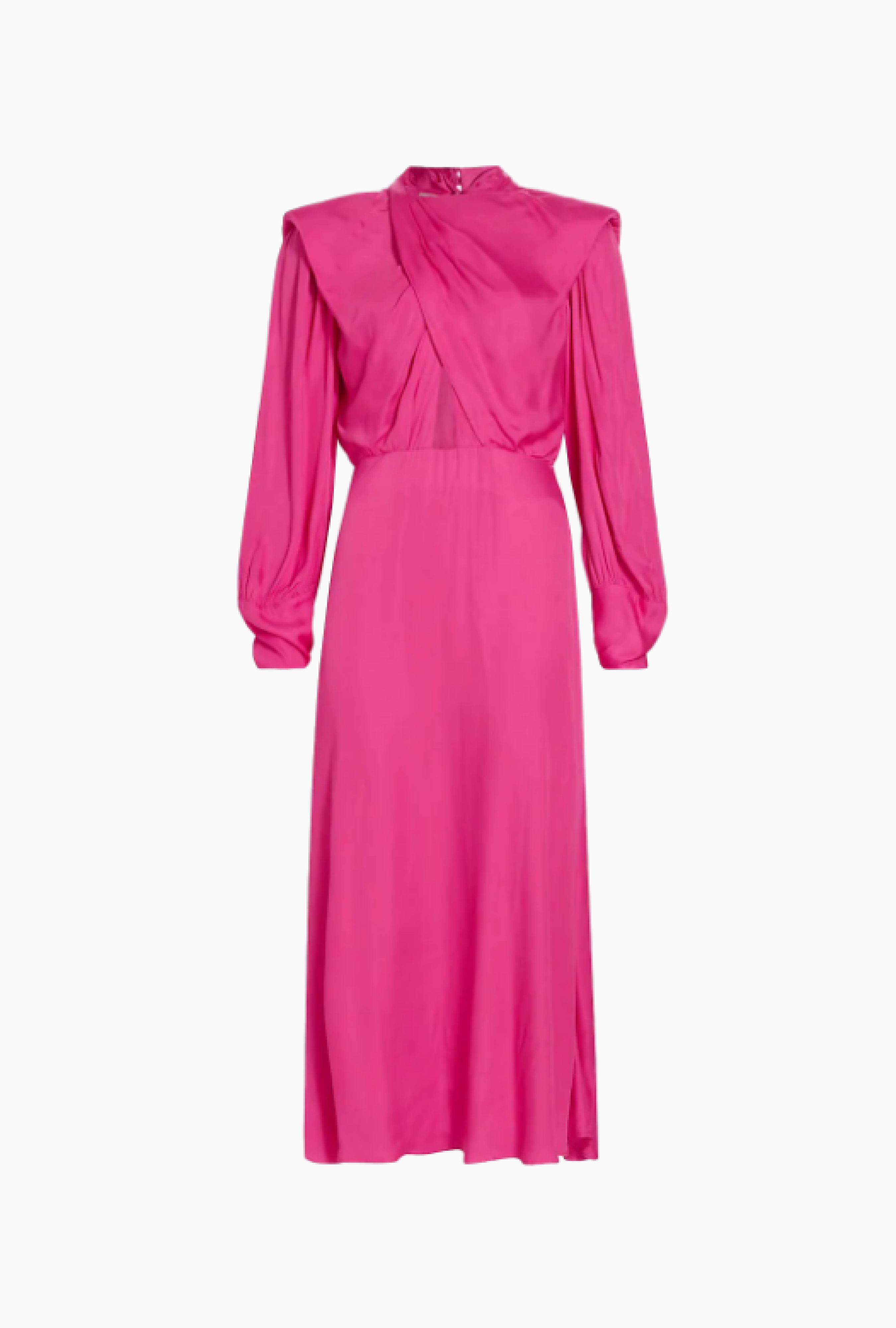 Robe Draped Satin Maxi