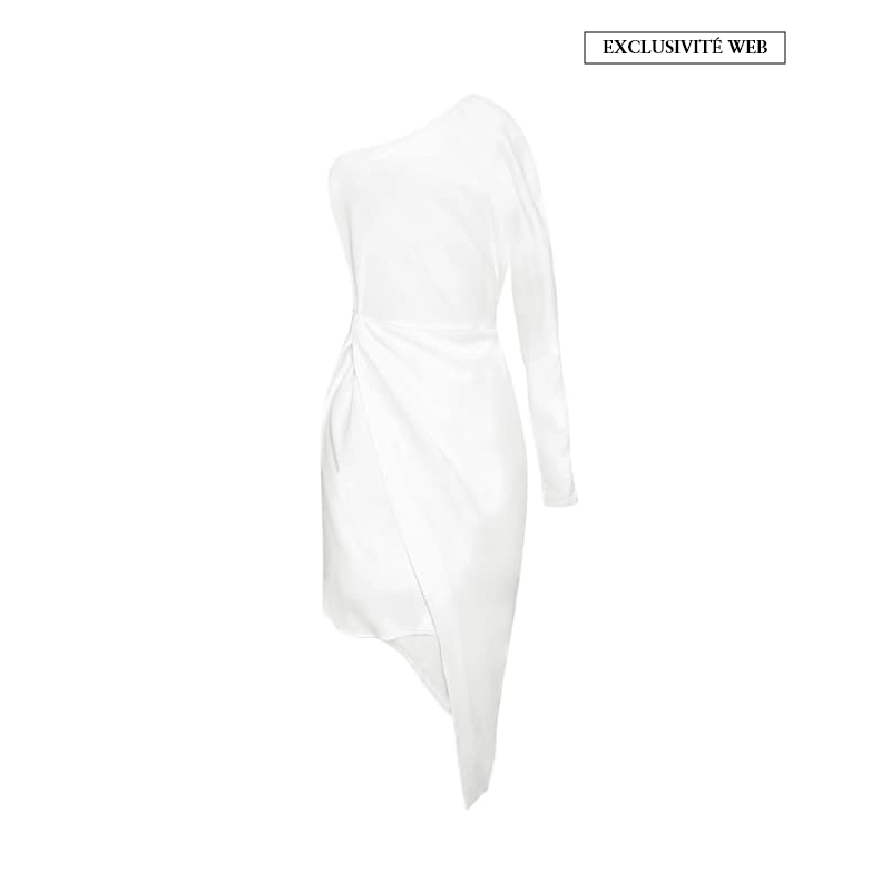 Robe Elisabetta Franchi Asymétrique Blanche