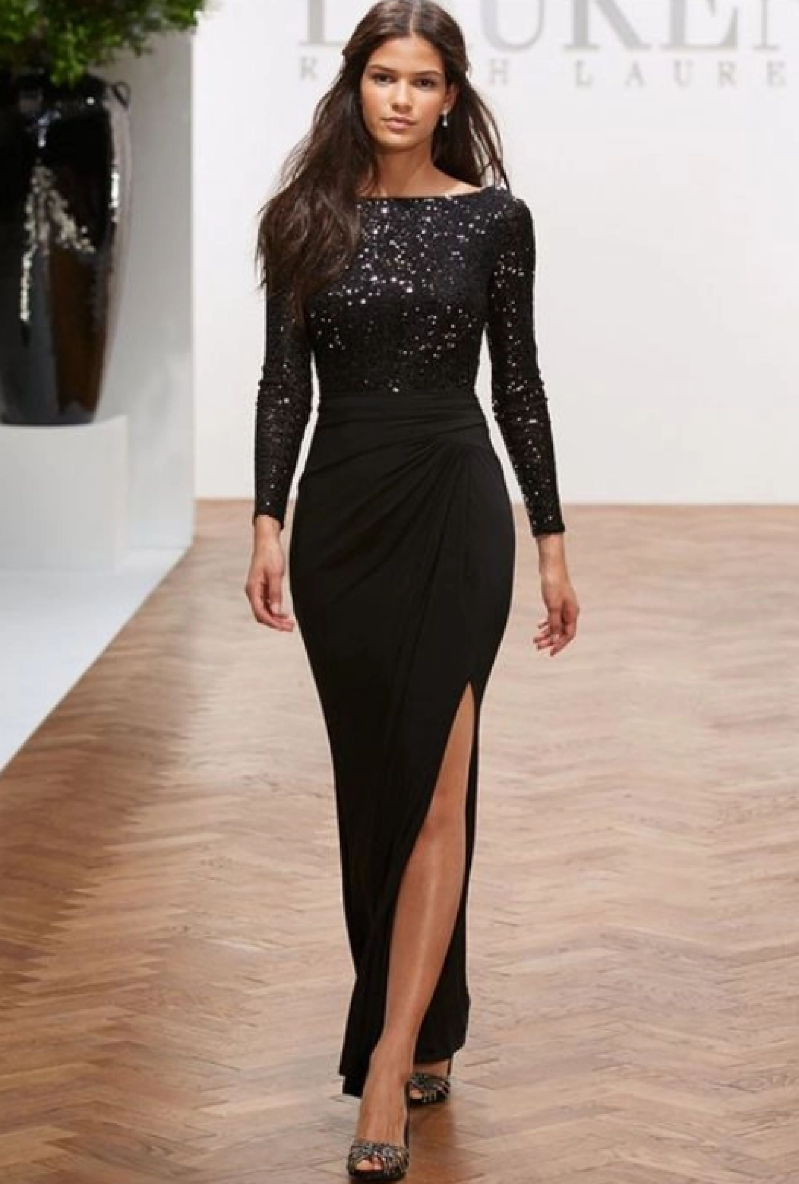 Robe Long Sleeves Sequined-Exclusivité web