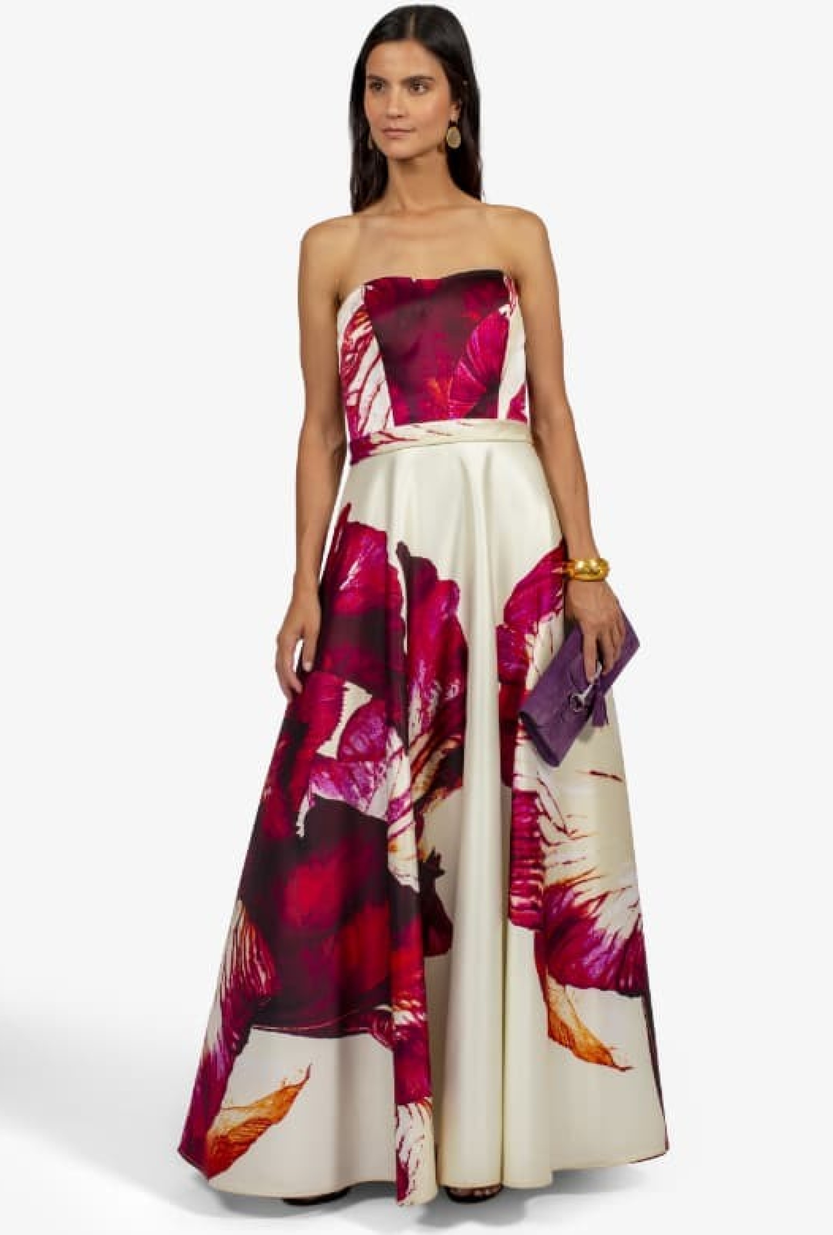 Robe Bustier Pétales Blanche