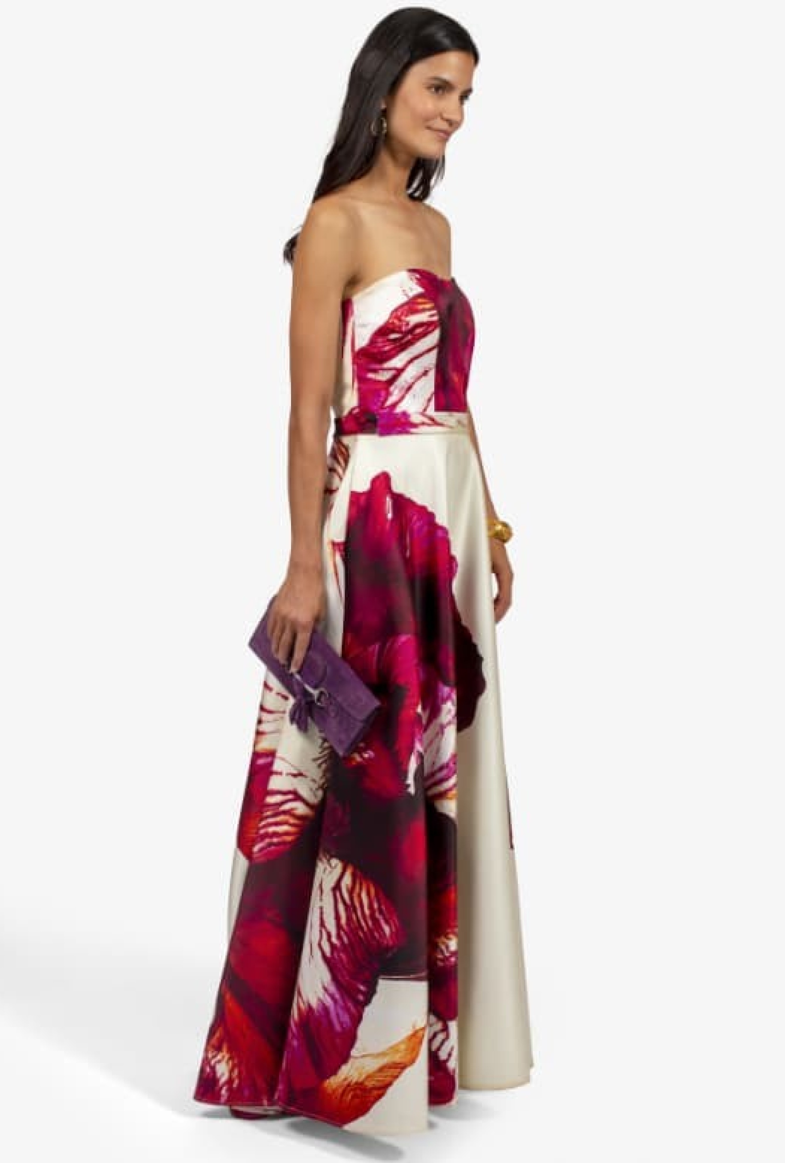 Robe Bustier Pétales Blanche