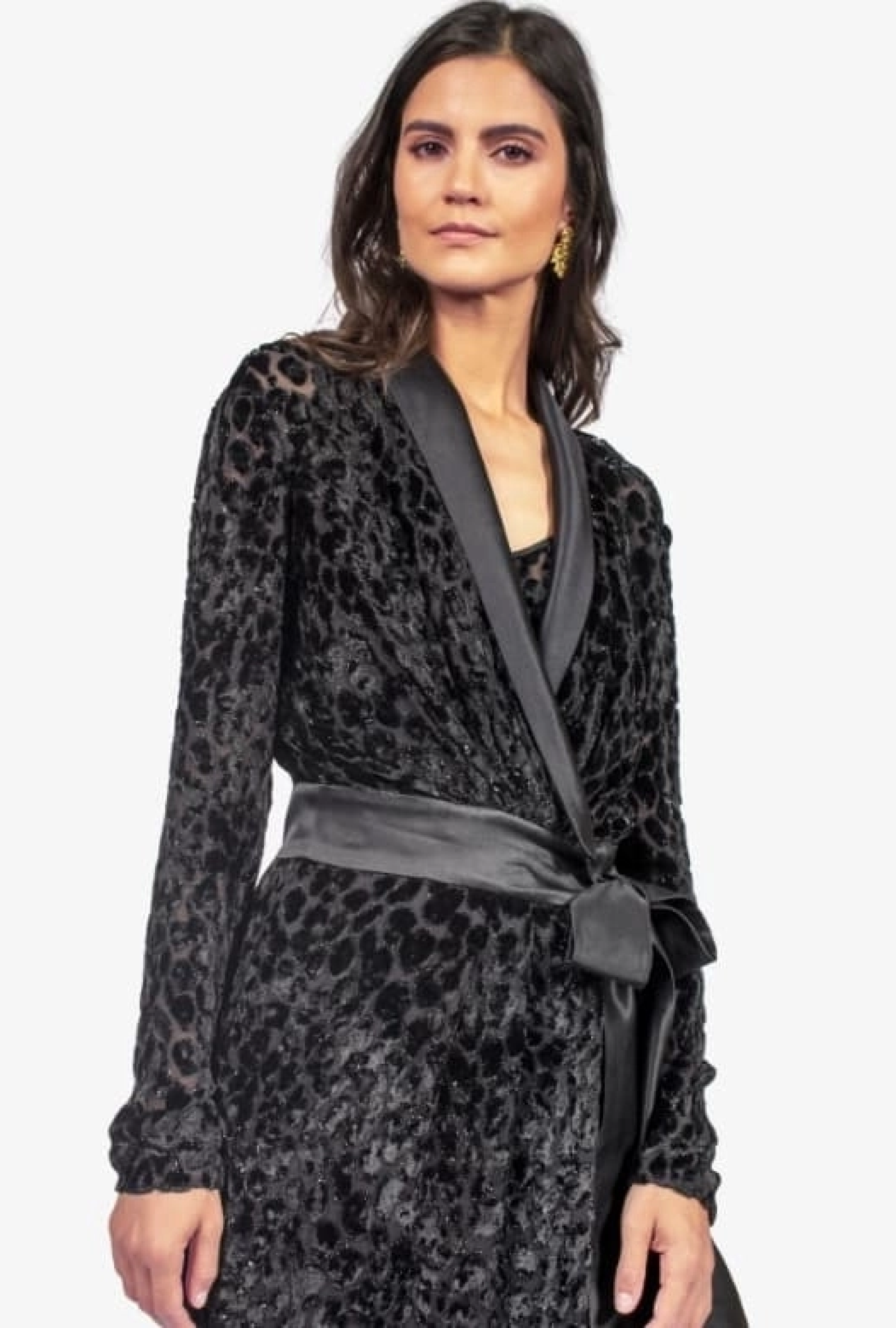 Robe Velvet Leopard