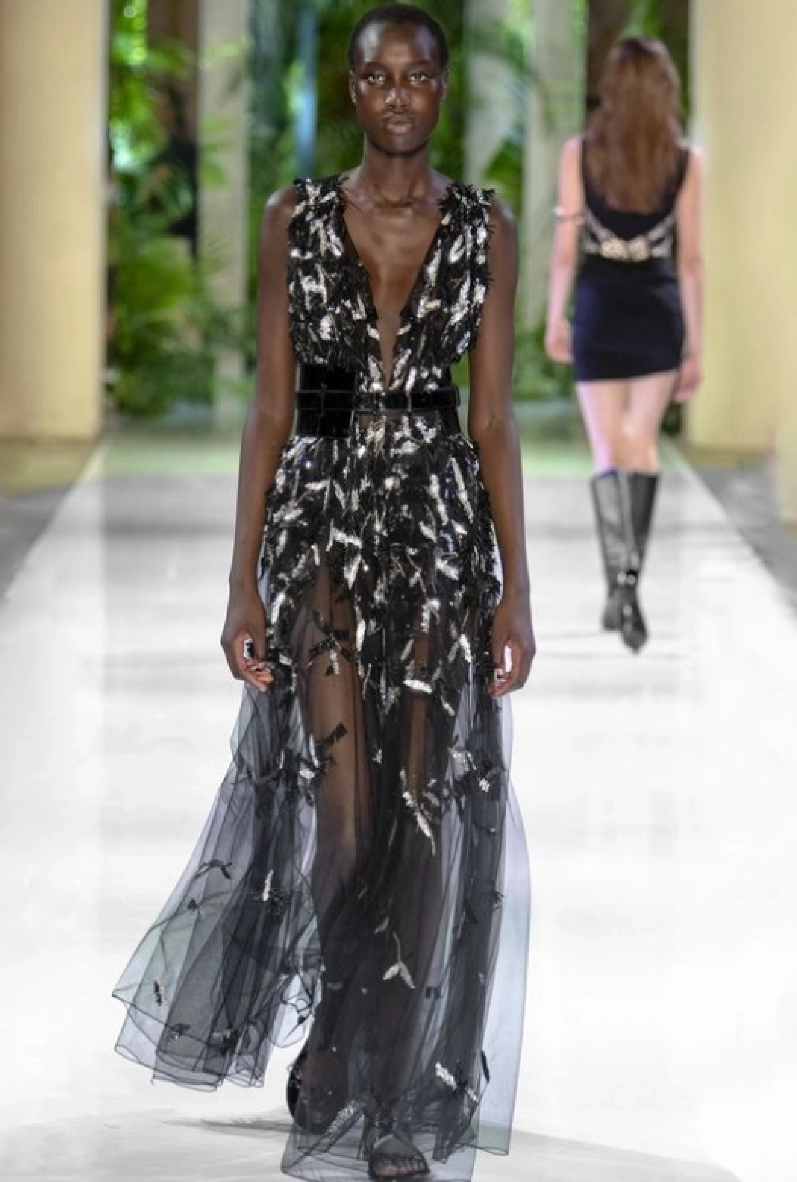 Robe Demoiselle Black Silver