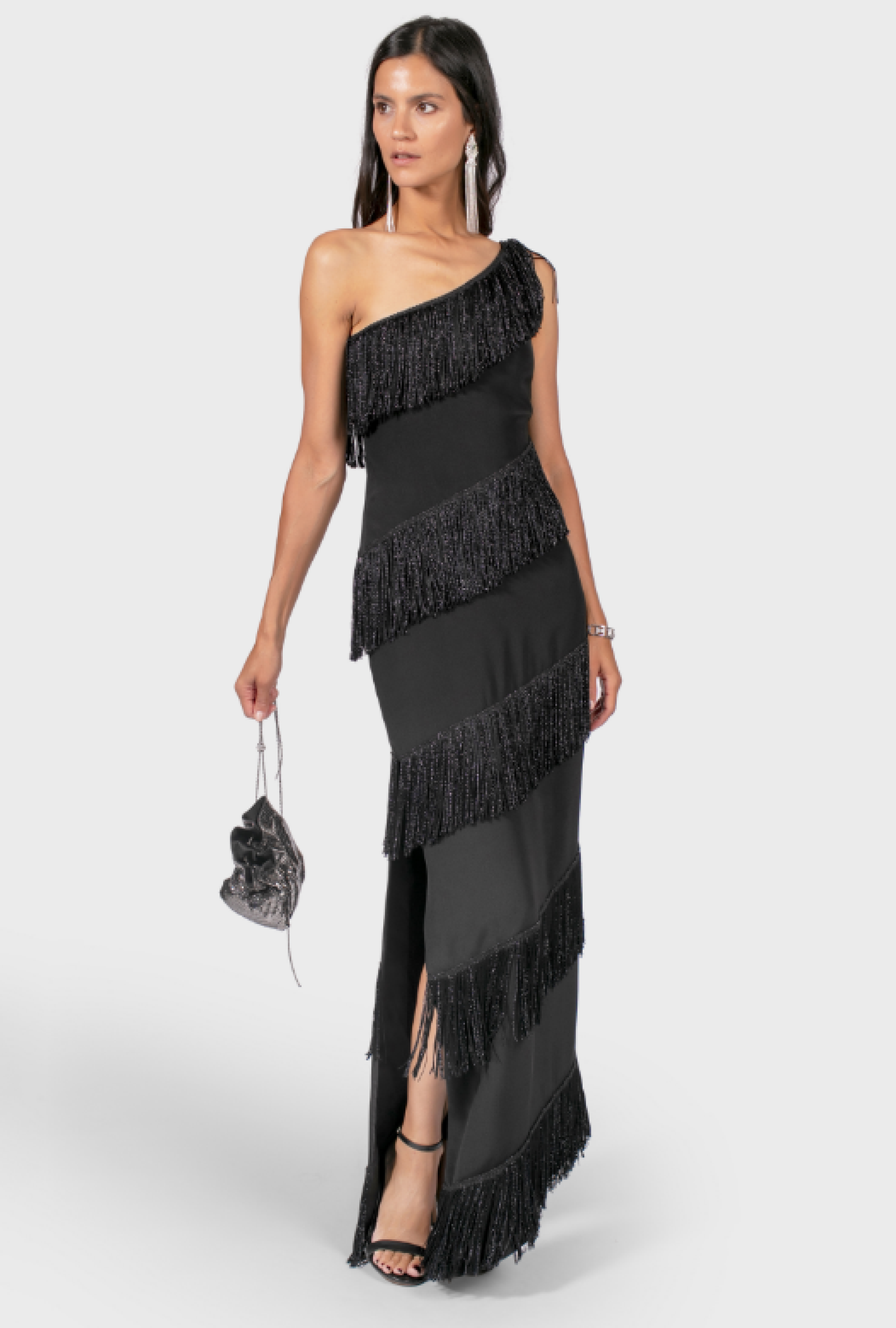 Robe Asymétrique à Franges