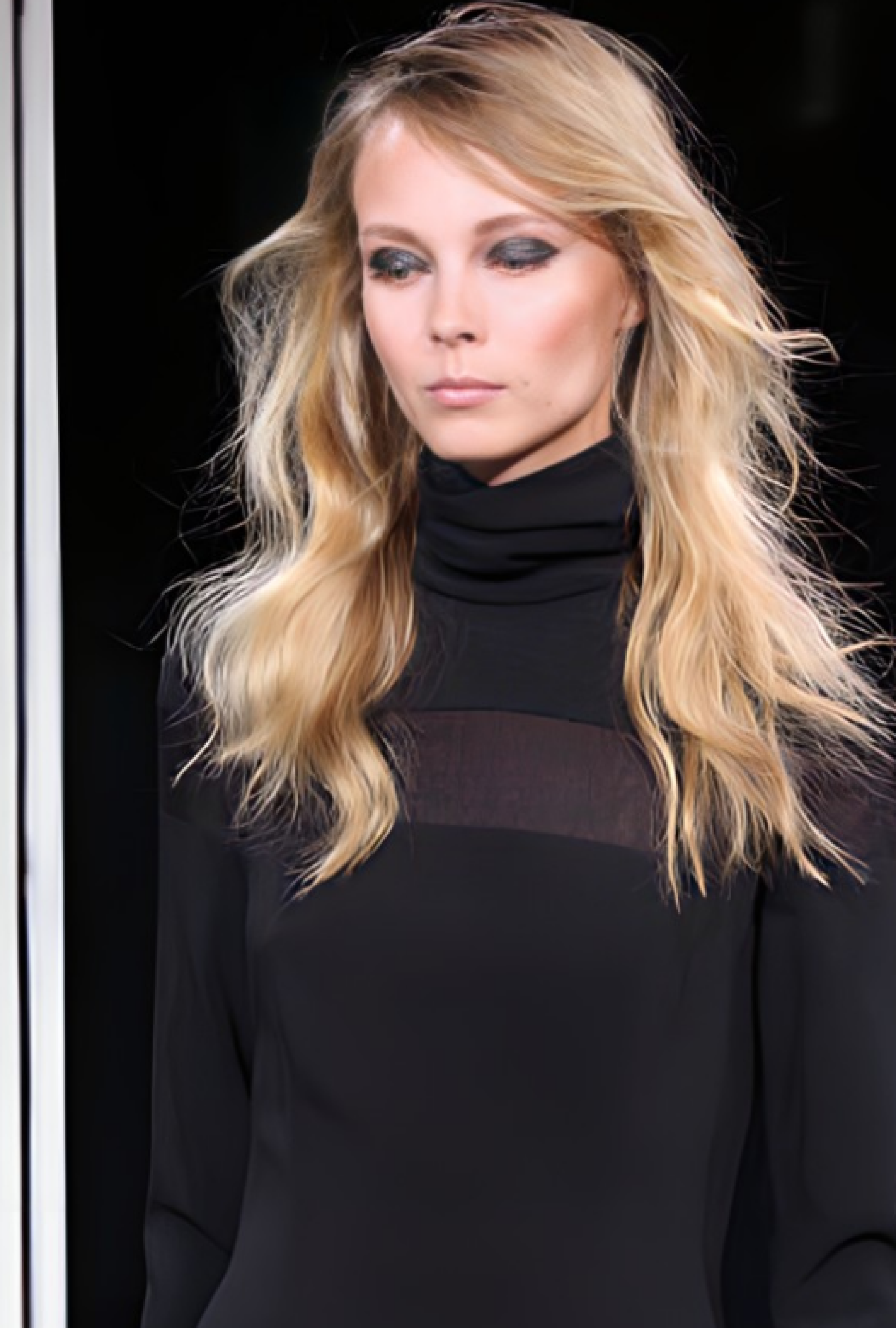 Robe Col Roulé Noire