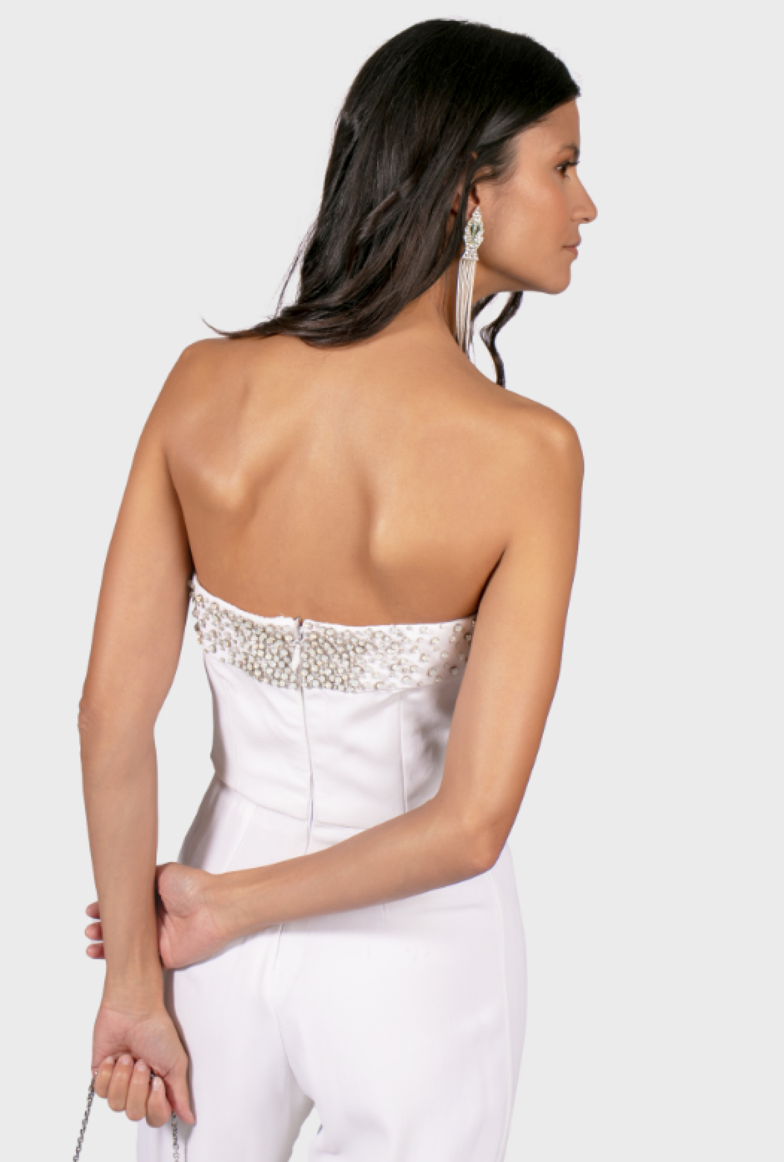 Combinaison White Draped