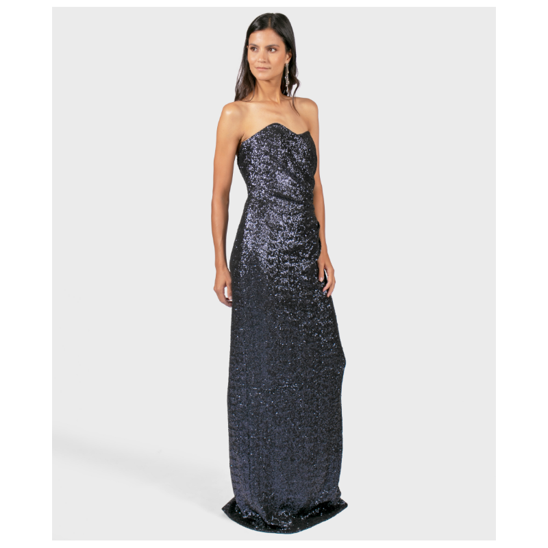 Robe Grise Sequin