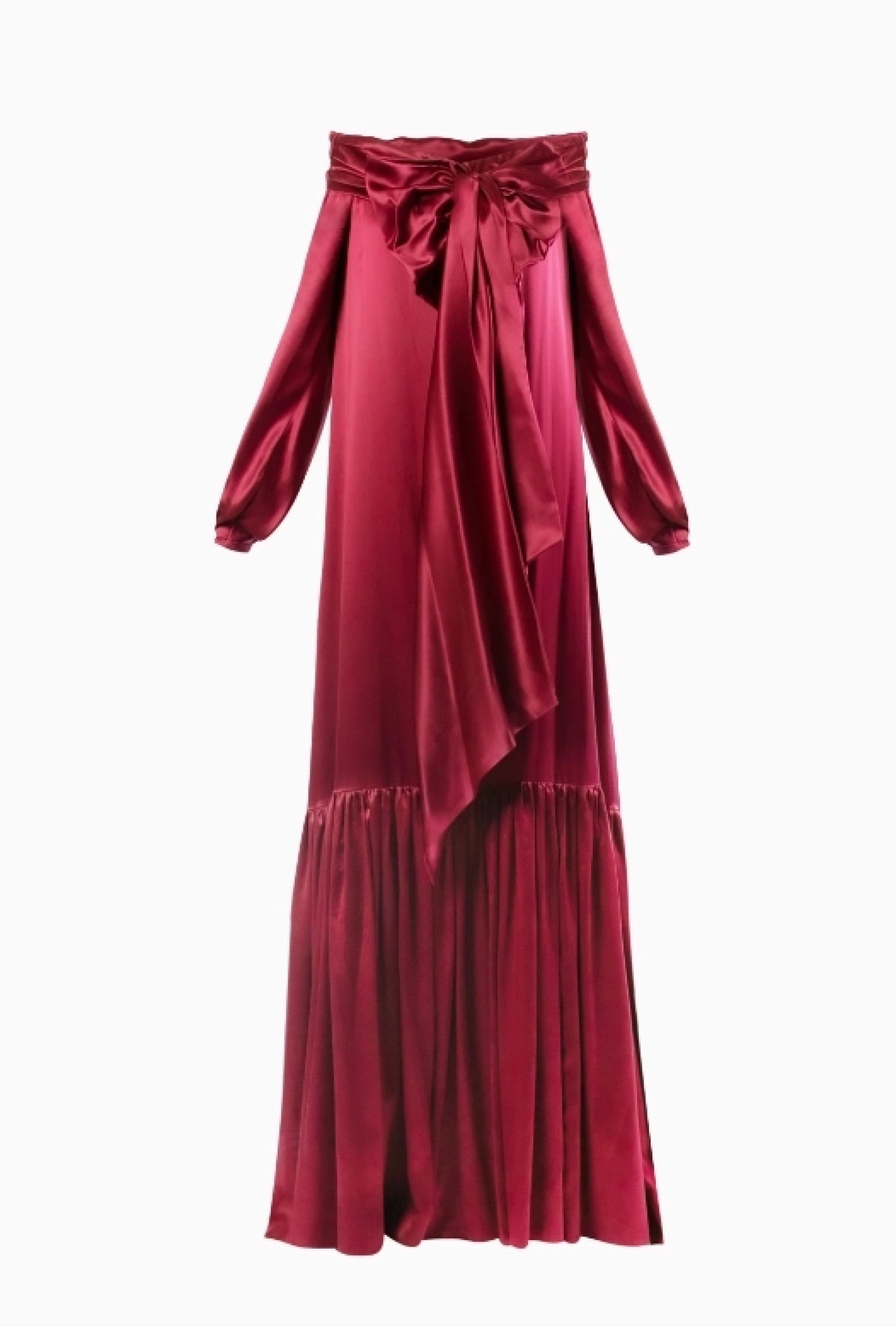 Robe Satin Burgundy
