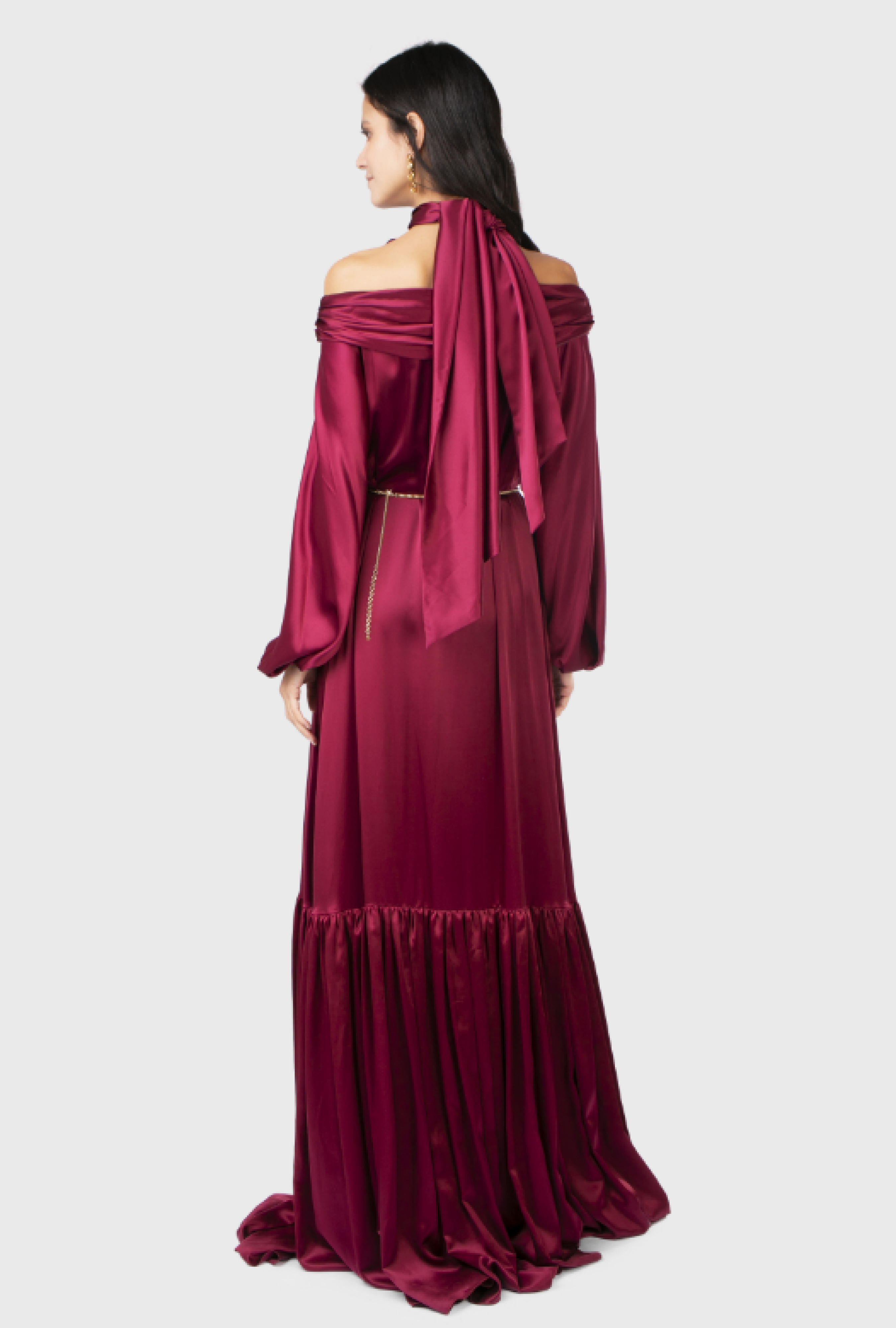 Robe Satin Burgundy