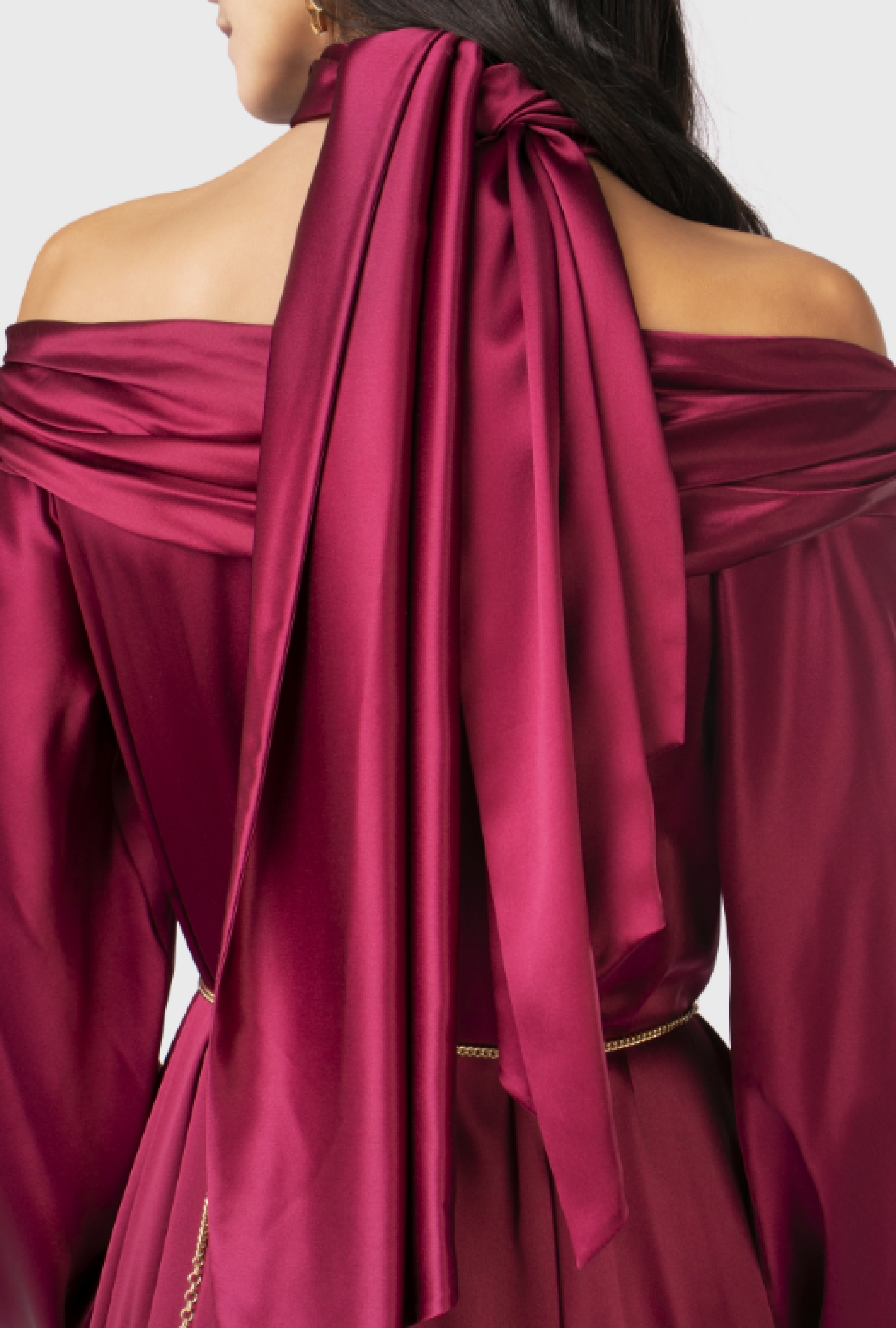 Robe Satin Burgundy