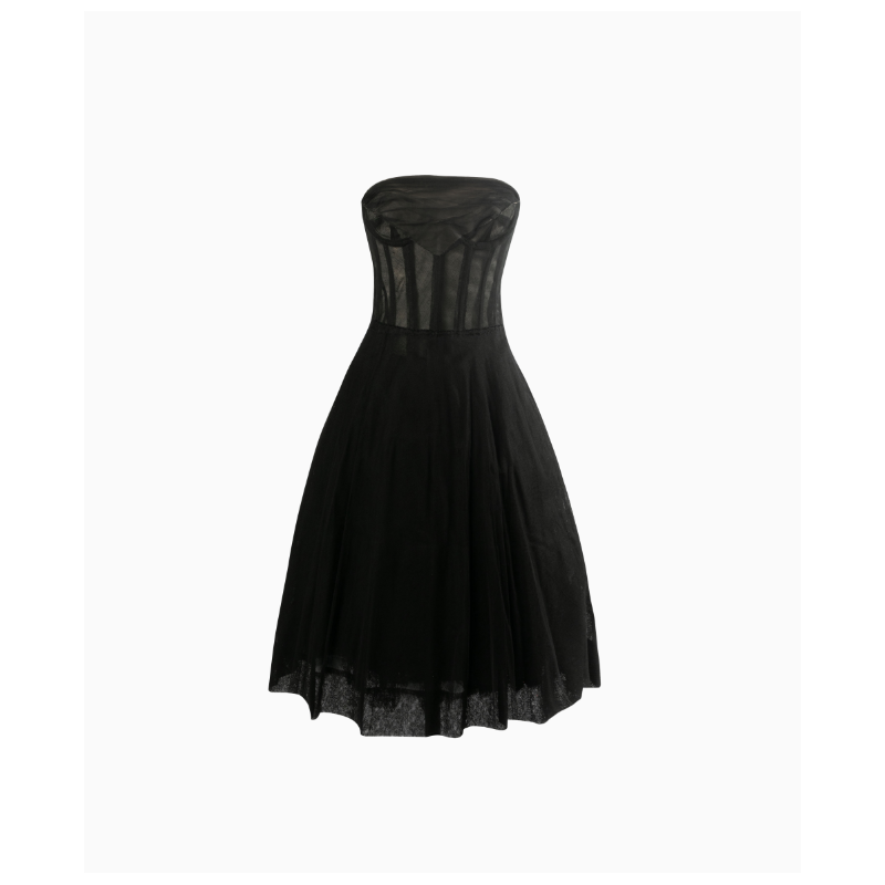 Robe bustier tulle noire
