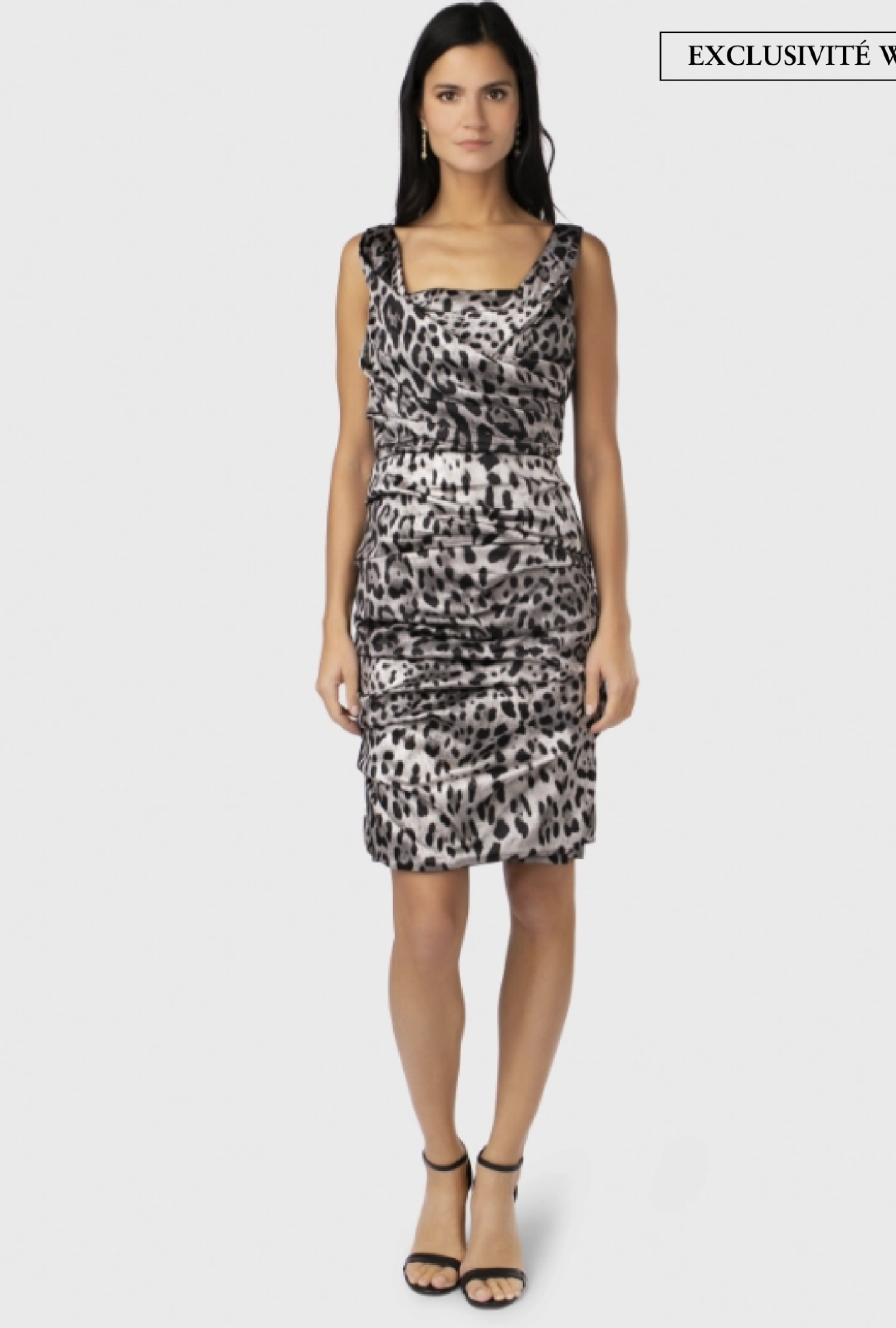 Robe Drapée Léopard