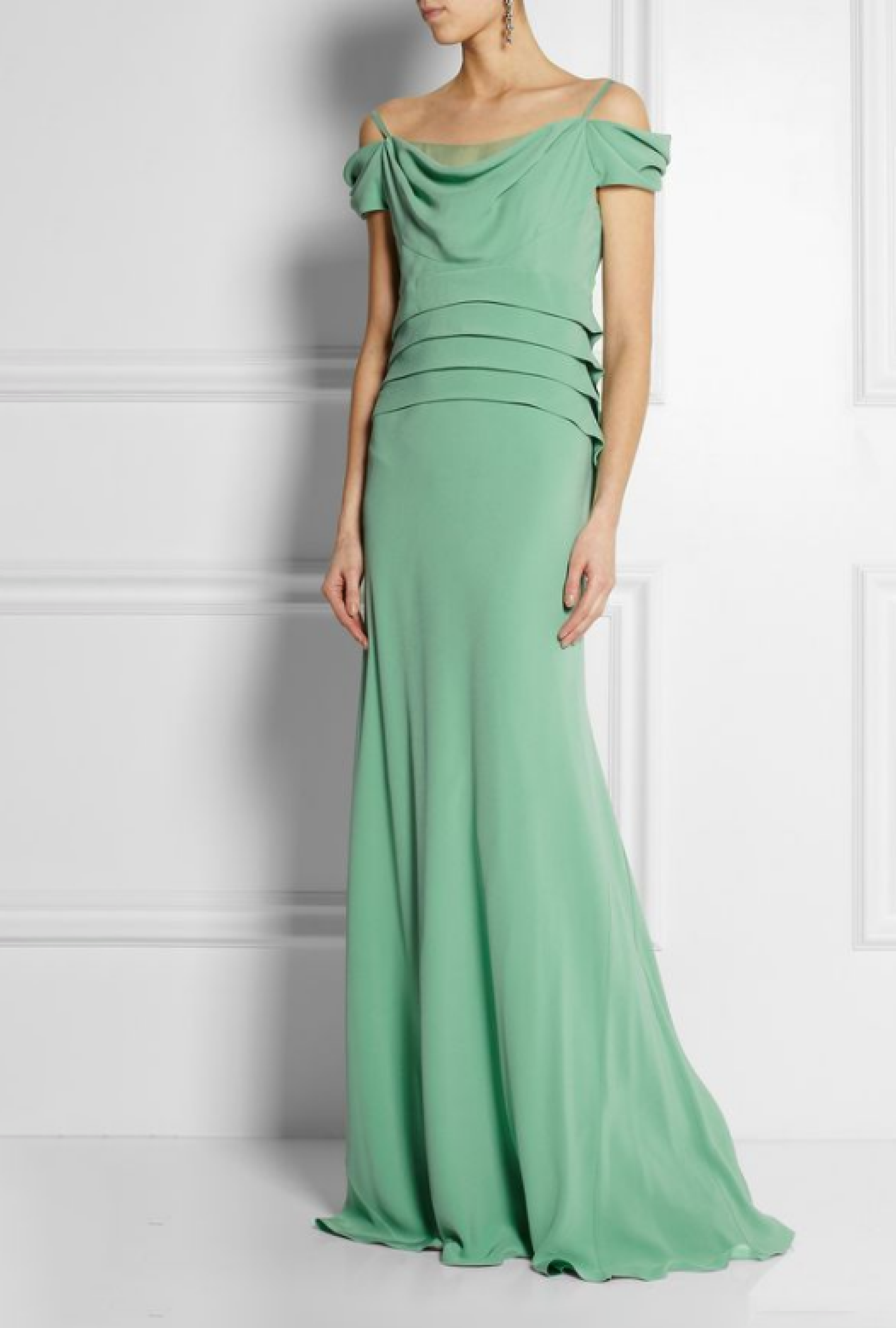 Robe Alberta Ferretti Tiered Silk