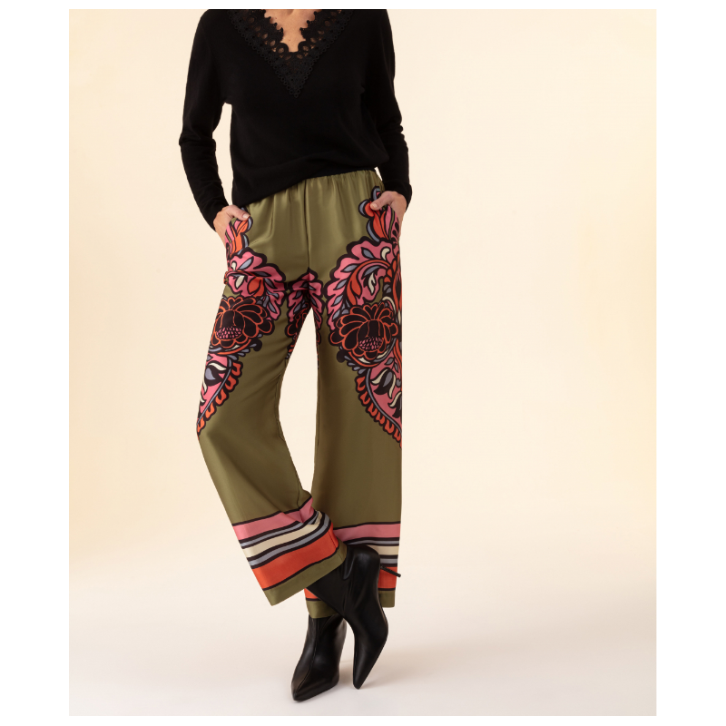 Pantalon Bleu Blanc Rouge Patti Imprimés