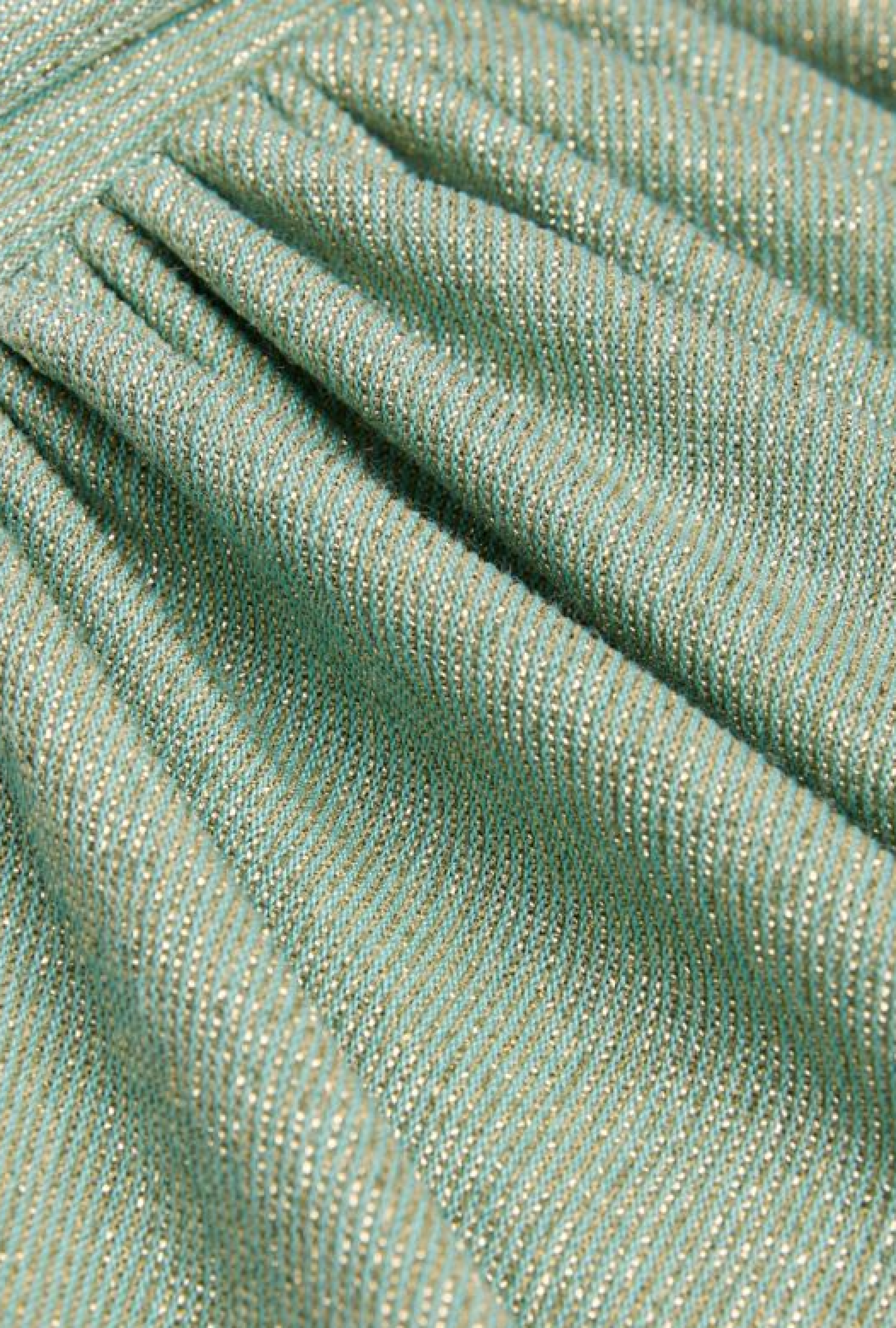 Robe froncée en maille métallisée