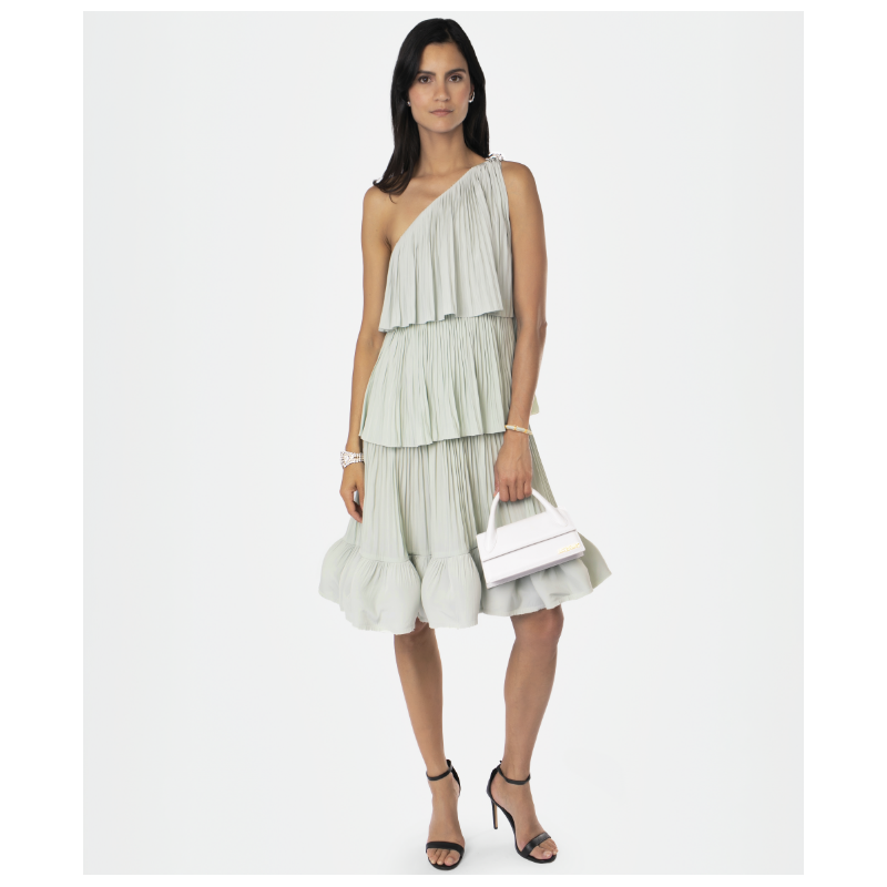 Robe Charmeuse Sauge