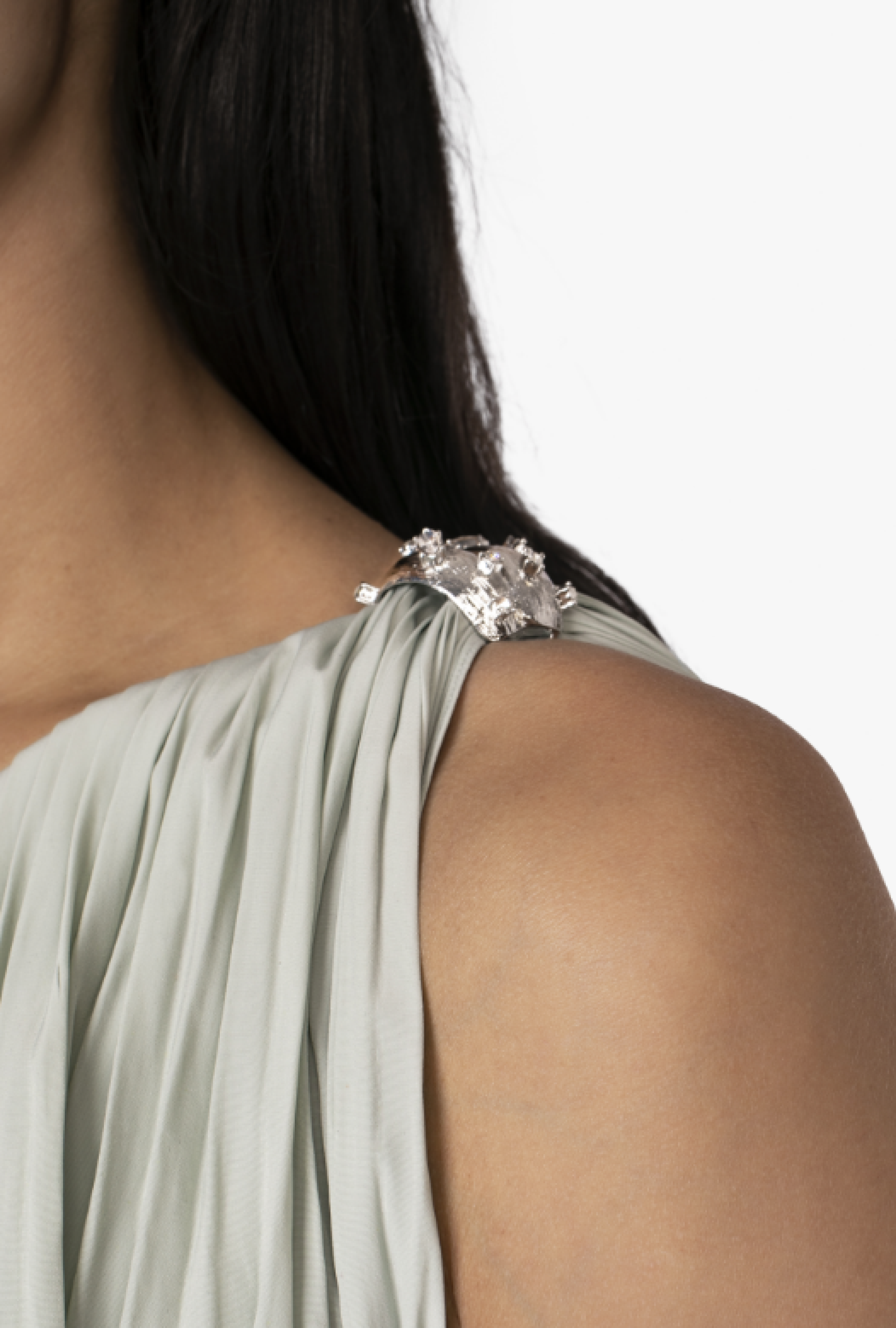 Robe Charmeuse Sauge