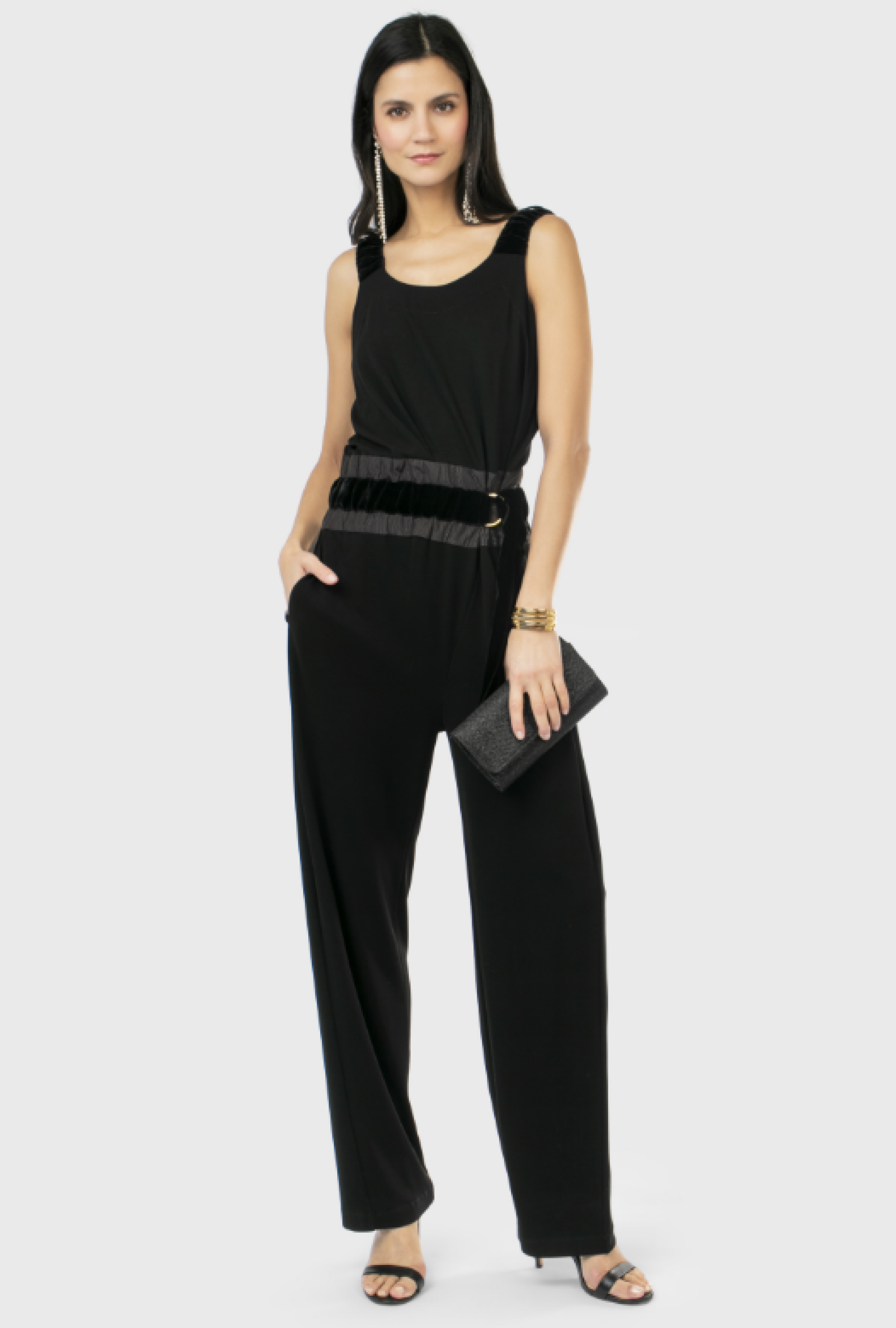 Combinaison Noire Bi-Matière