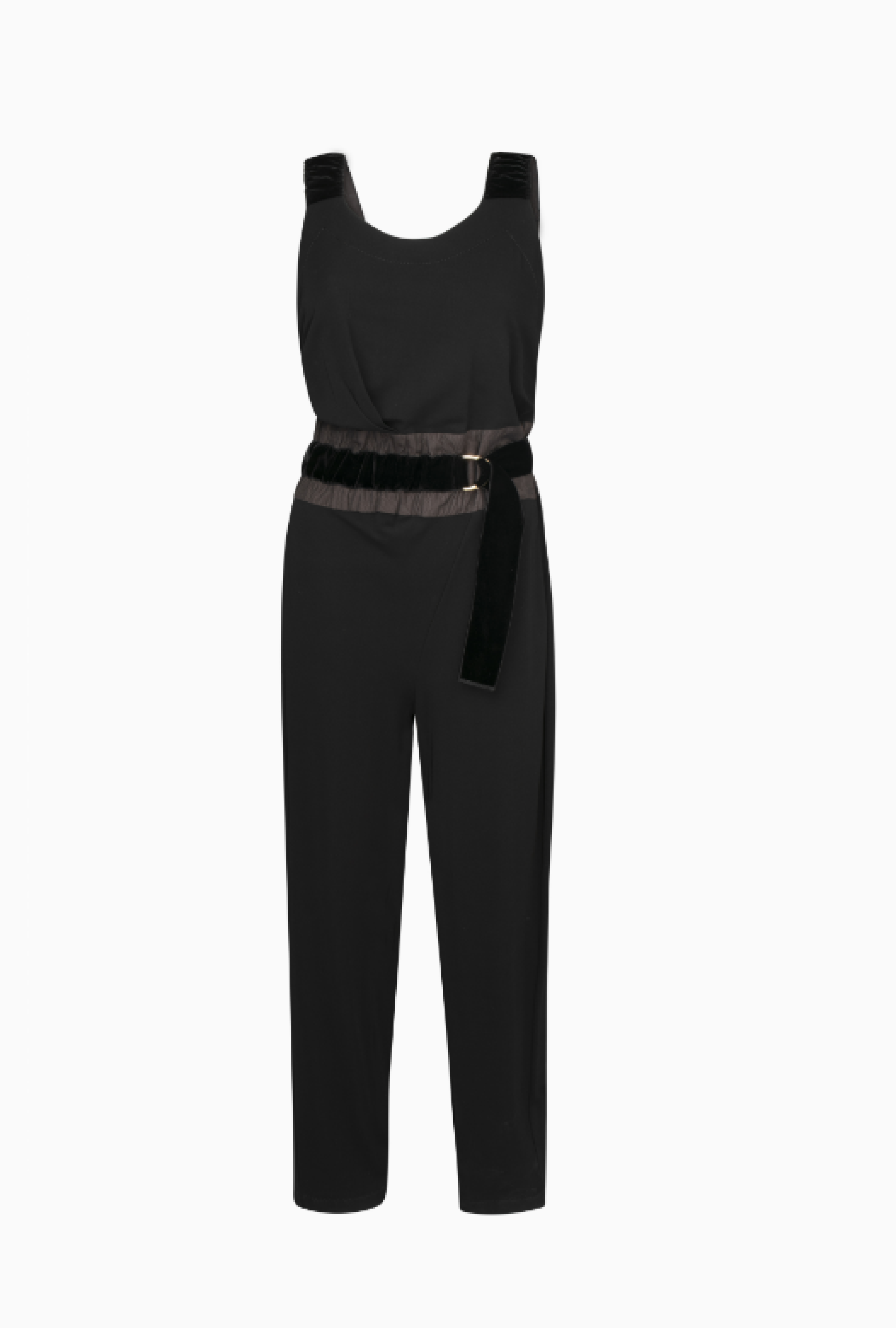 Combinaison Noire Bi-Matière