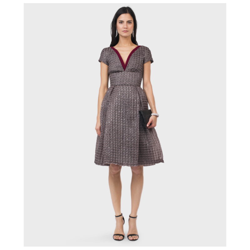 Robe John Galliano Gray Tweed