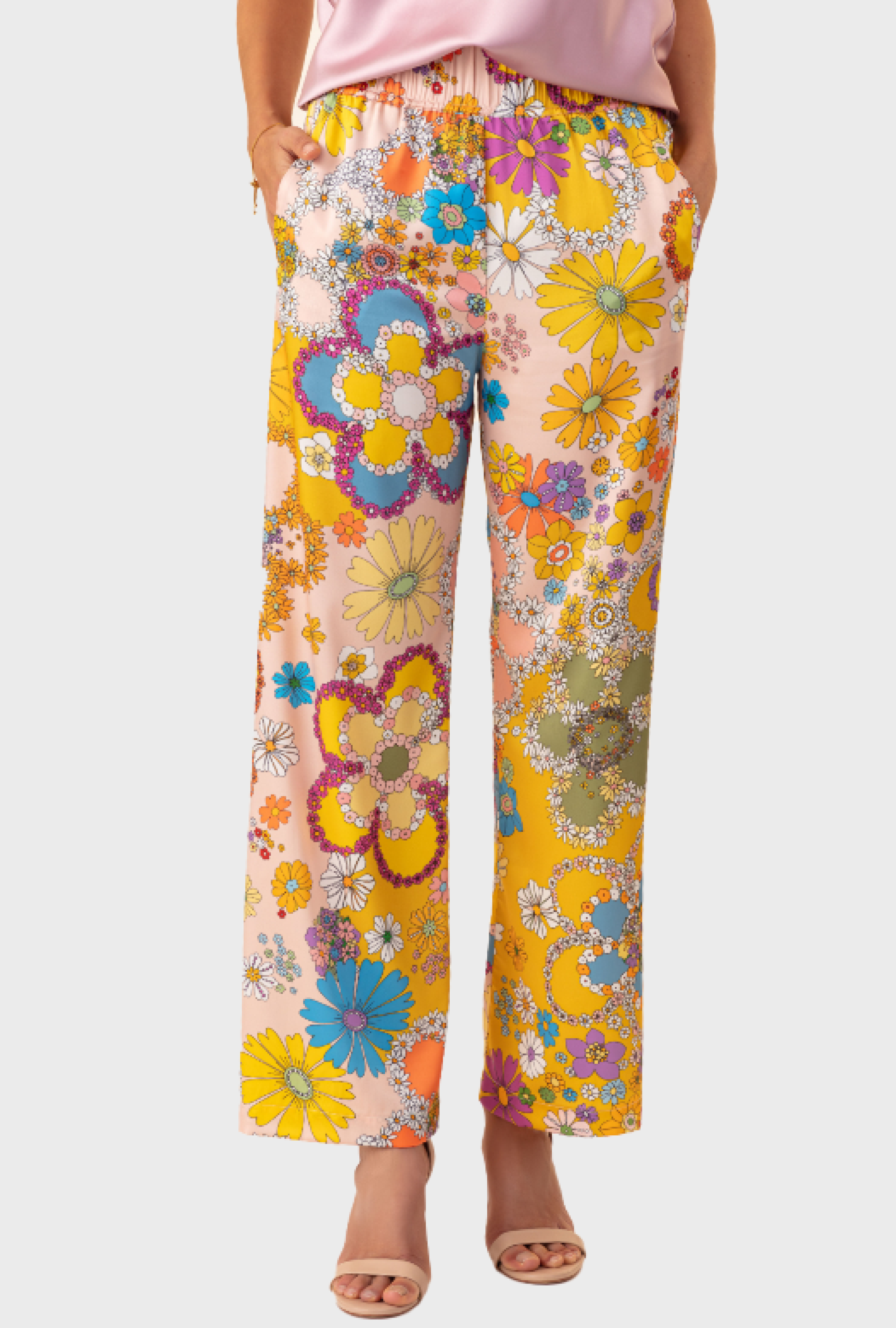 Pantalon Jacinthe Coloré Fleuri