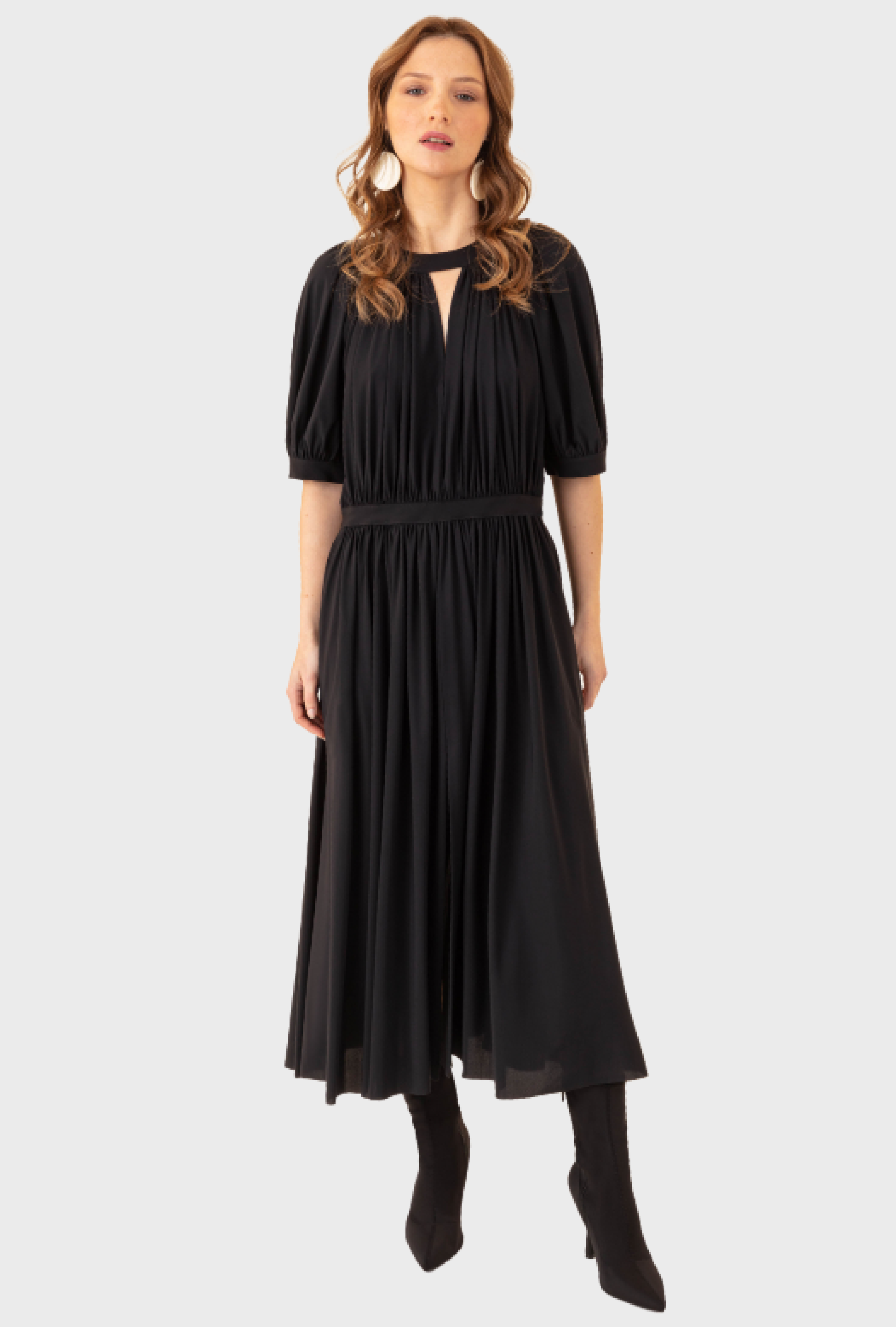 Robe Cyril Noir Jersey-Exclusivité web