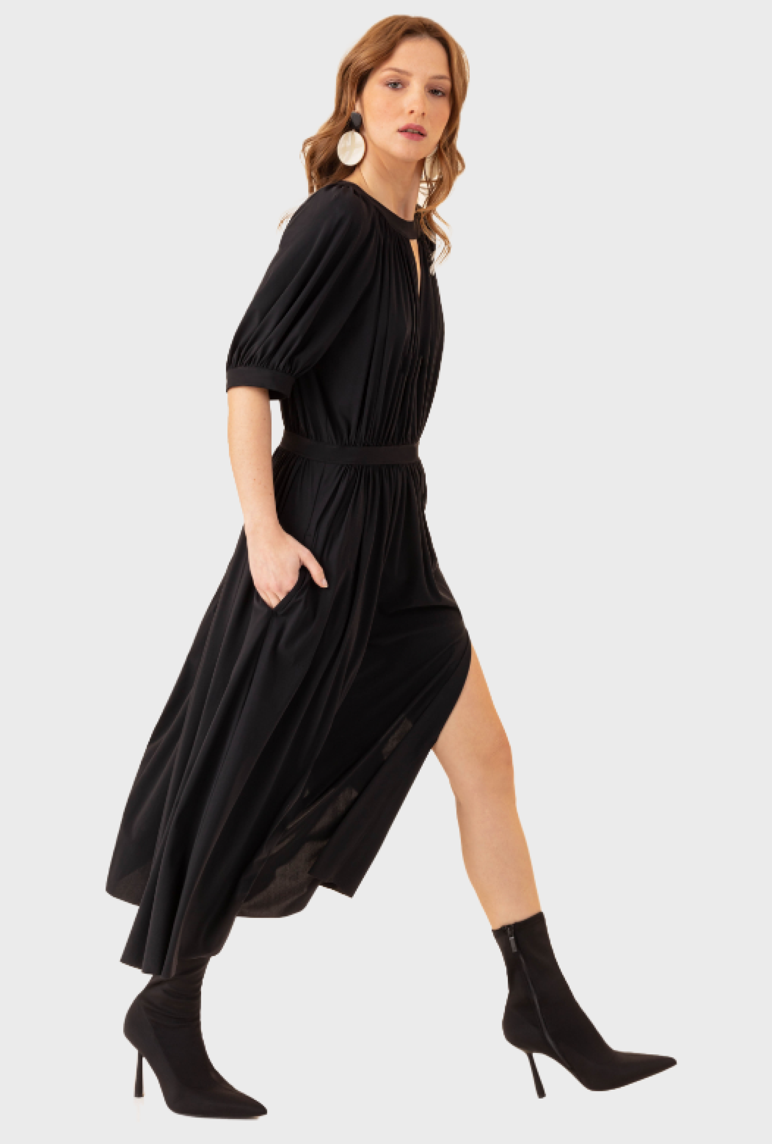 Robe Cyril Noir Jersey-Exclusivité web