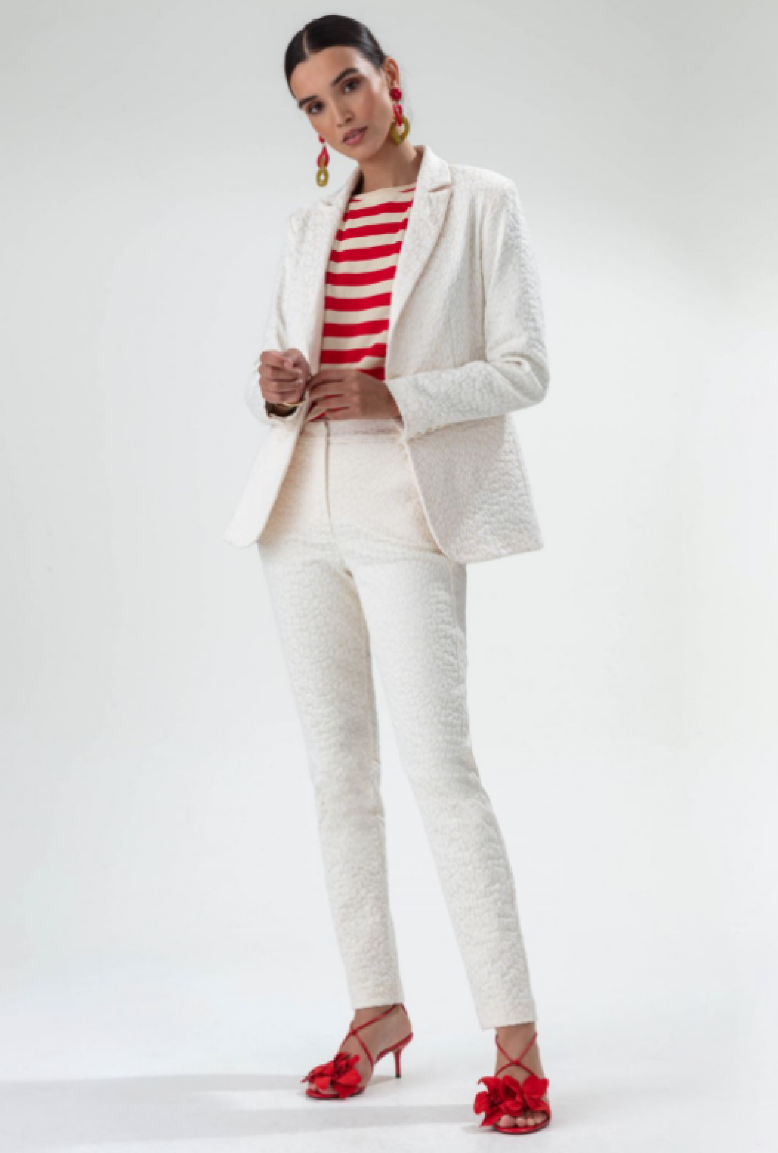 Pantalon Paris Jacquard Ecru