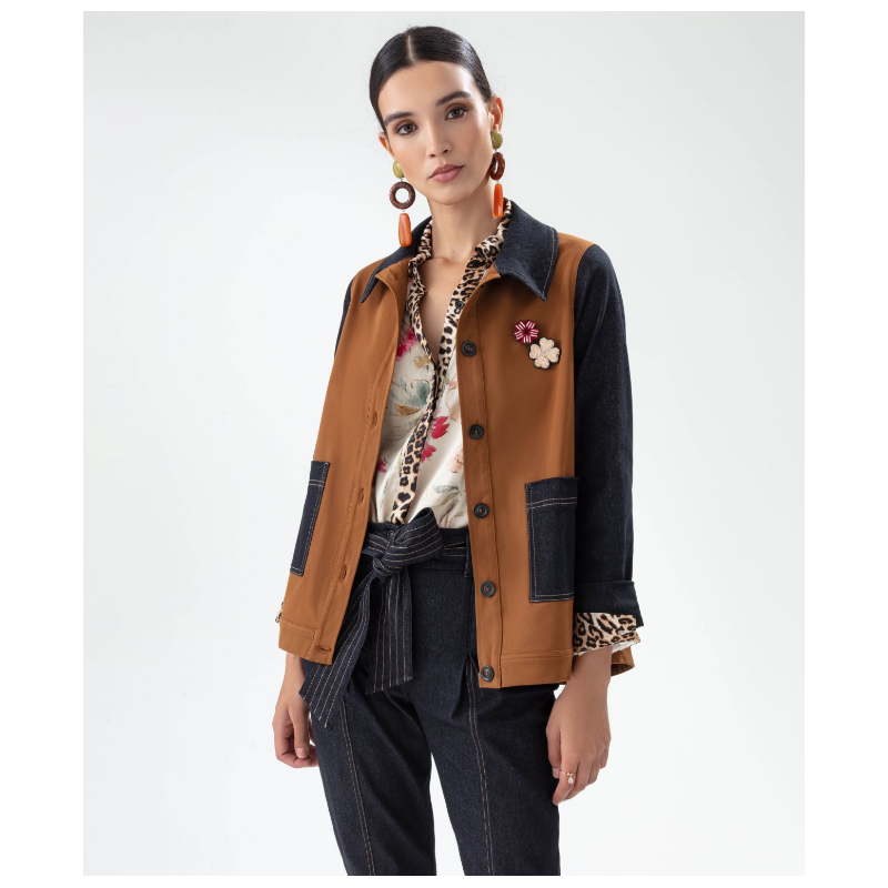 Veste Bleu Blanc Rouge Setri Caramel