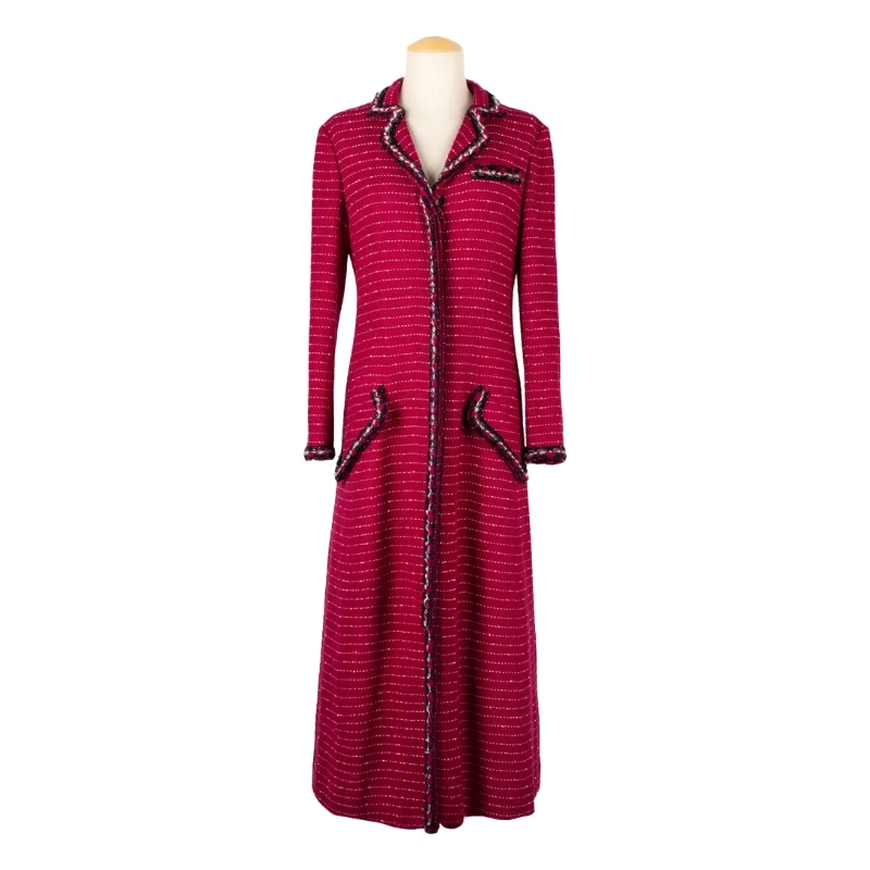 Manteau Chanel Tweed Burgundy FW 2012